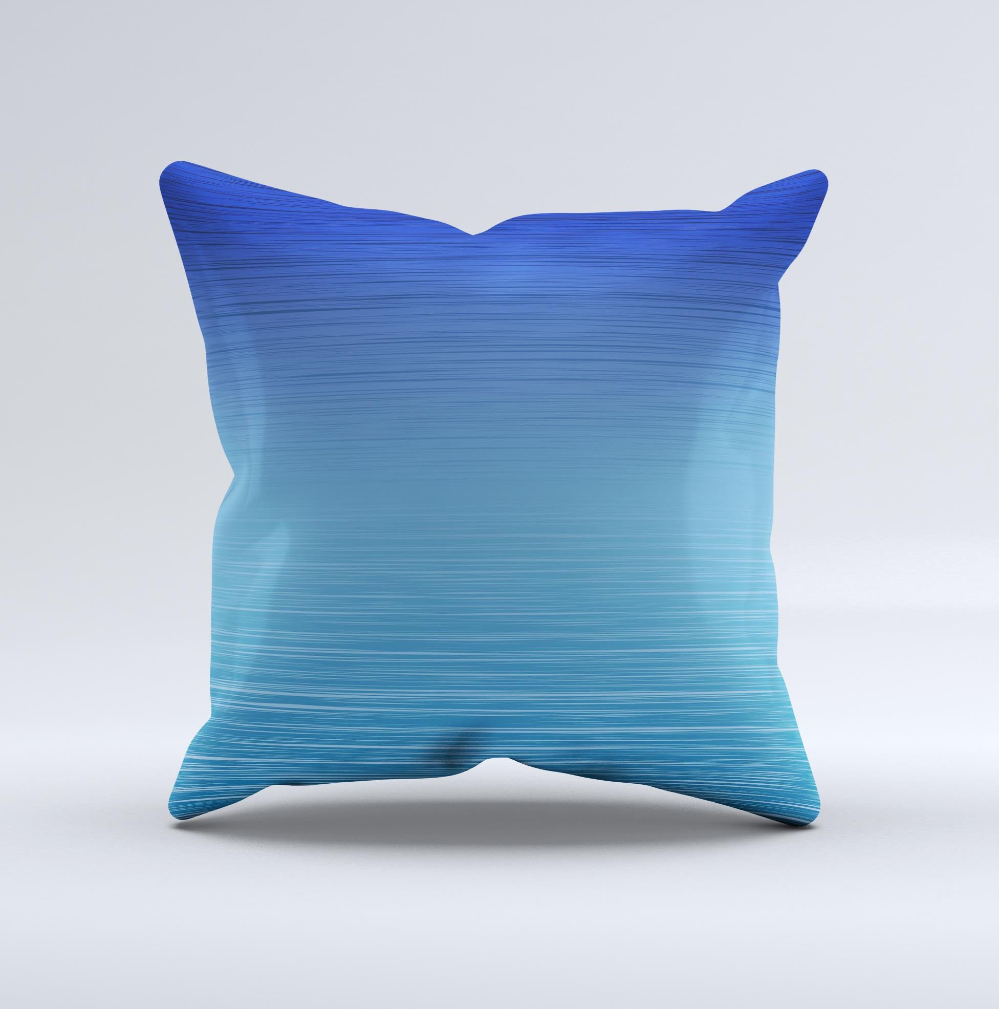 Calm Water ink-Fuzed Decorative Throw Pillow featuring a unique handmade design with soft textures and calming colors.