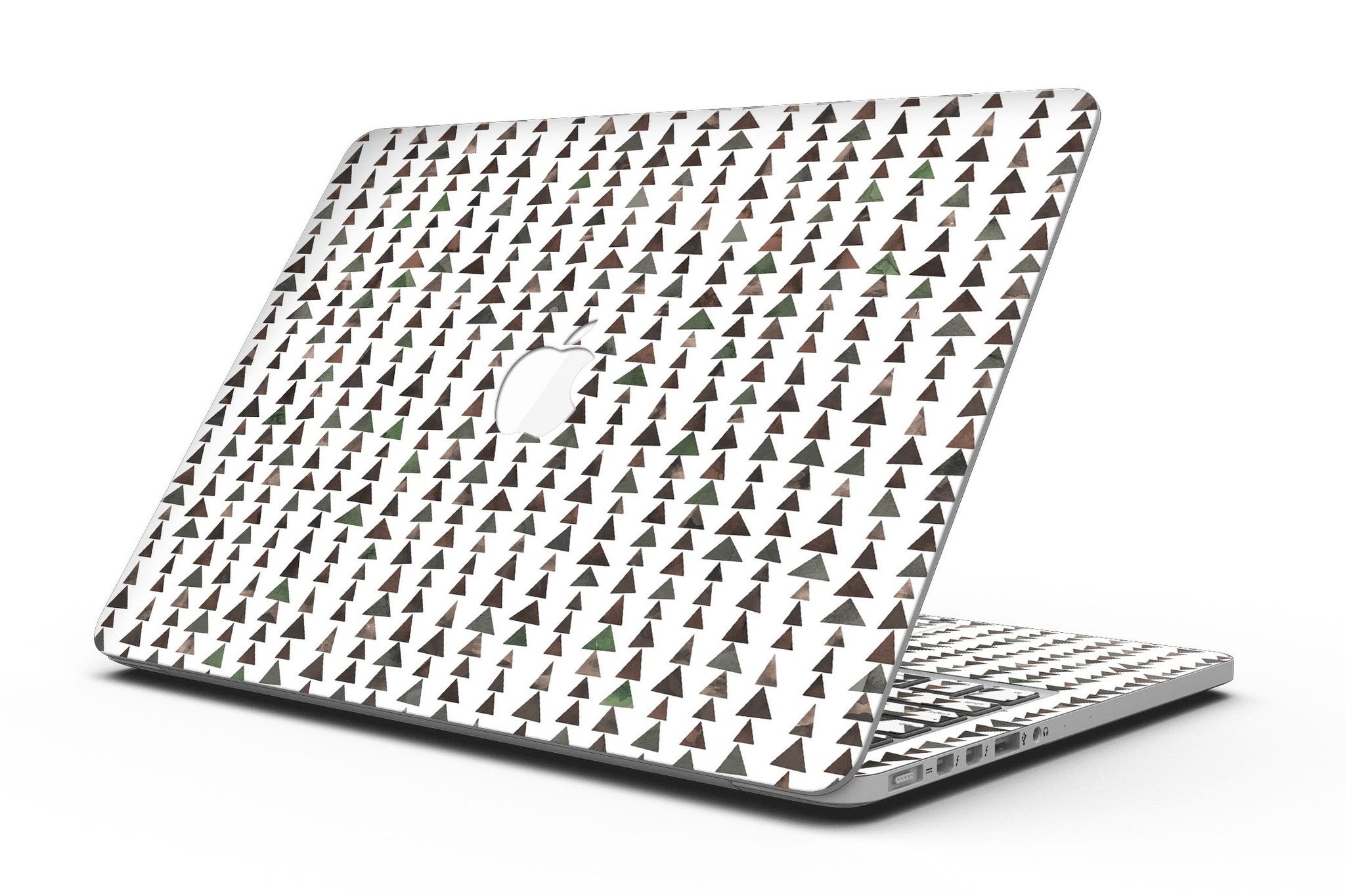 Camo Watercolor Triangle Pattern V2 skin for MacBook Pro with Retina Display, showcasing vibrant colors and unique design.