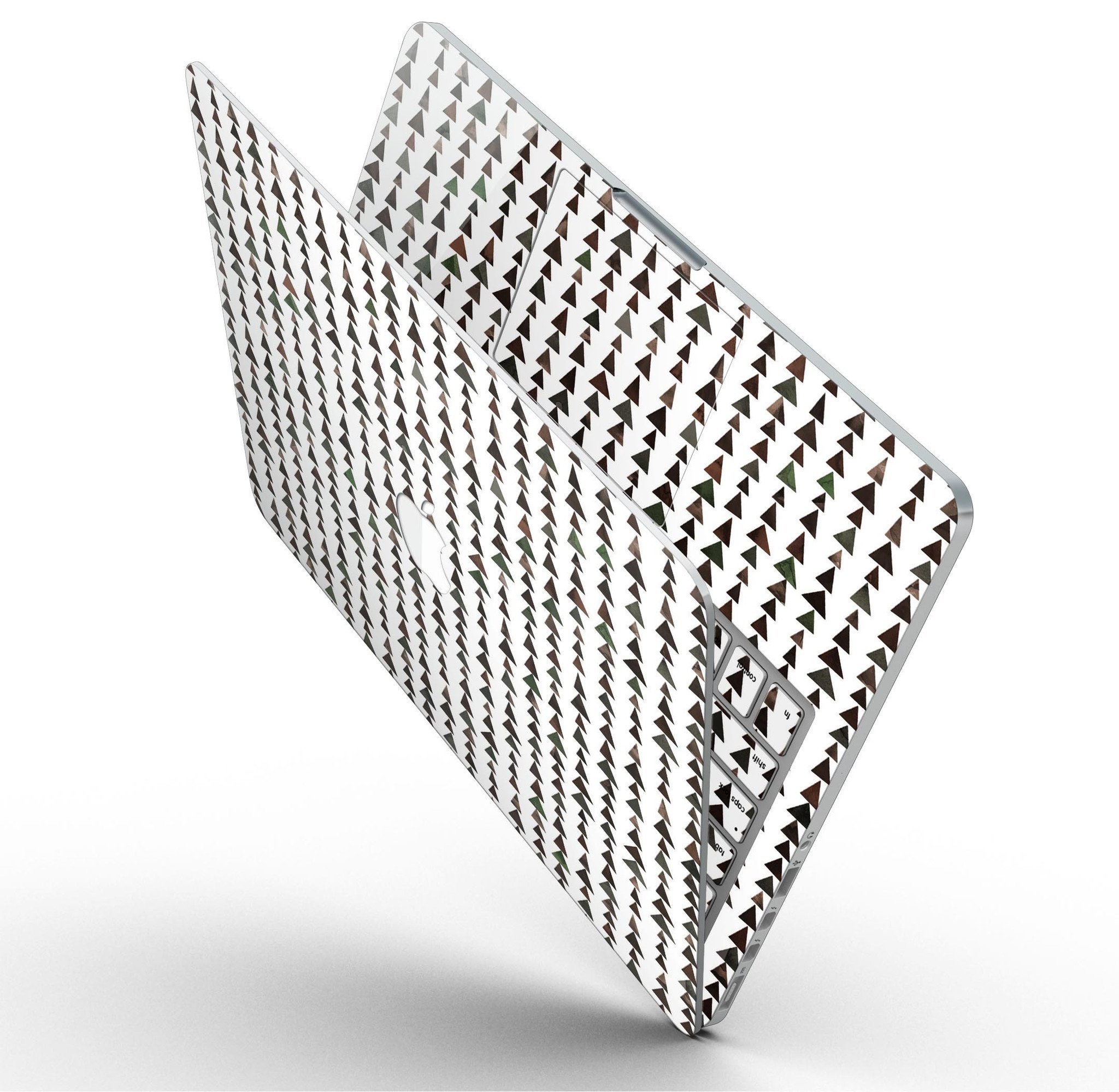 Camo Watercolor Triangle Pattern V2 skin for MacBook Pro with Retina Display, showcasing vibrant colors and unique design.