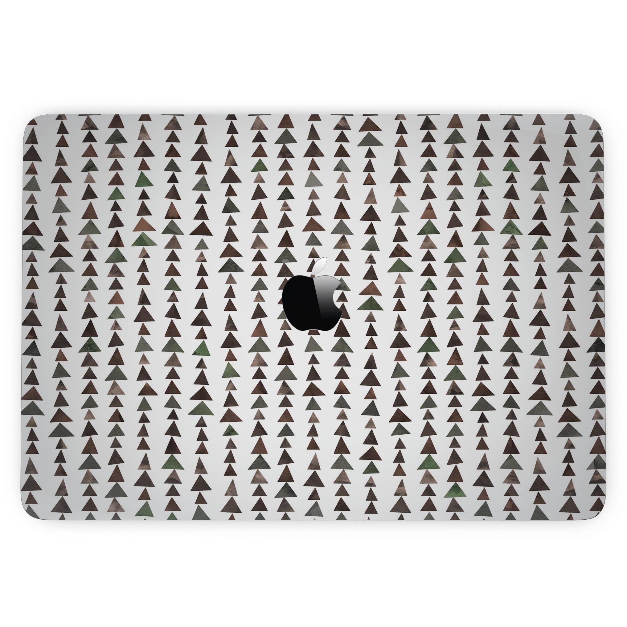 Camo Watercolor Triangle Pattern skin for MacBook Pro with Touch Bar, showcasing vibrant colors and a stylish design.