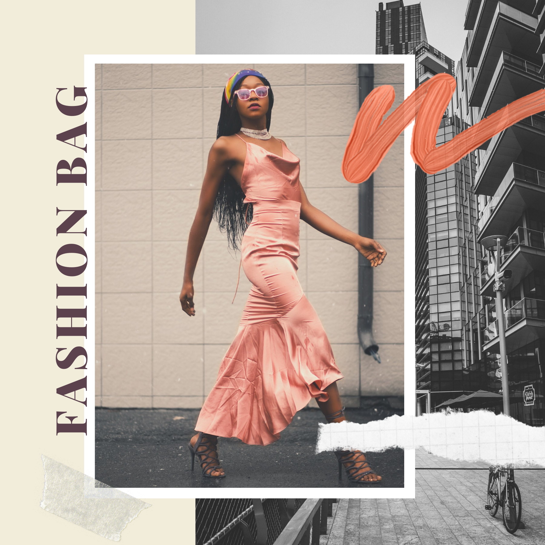 Pastel red waterproof canvas handbag with brown crossbody strap, featuring two interior pockets and a zipper pocket.