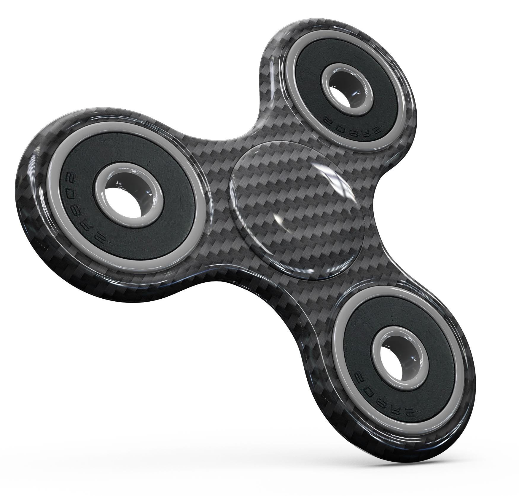 Carbon Fiber Texture Full-Body Fidget Spinner Skin-Kit showcasing its sleek design and premium vinyl material.