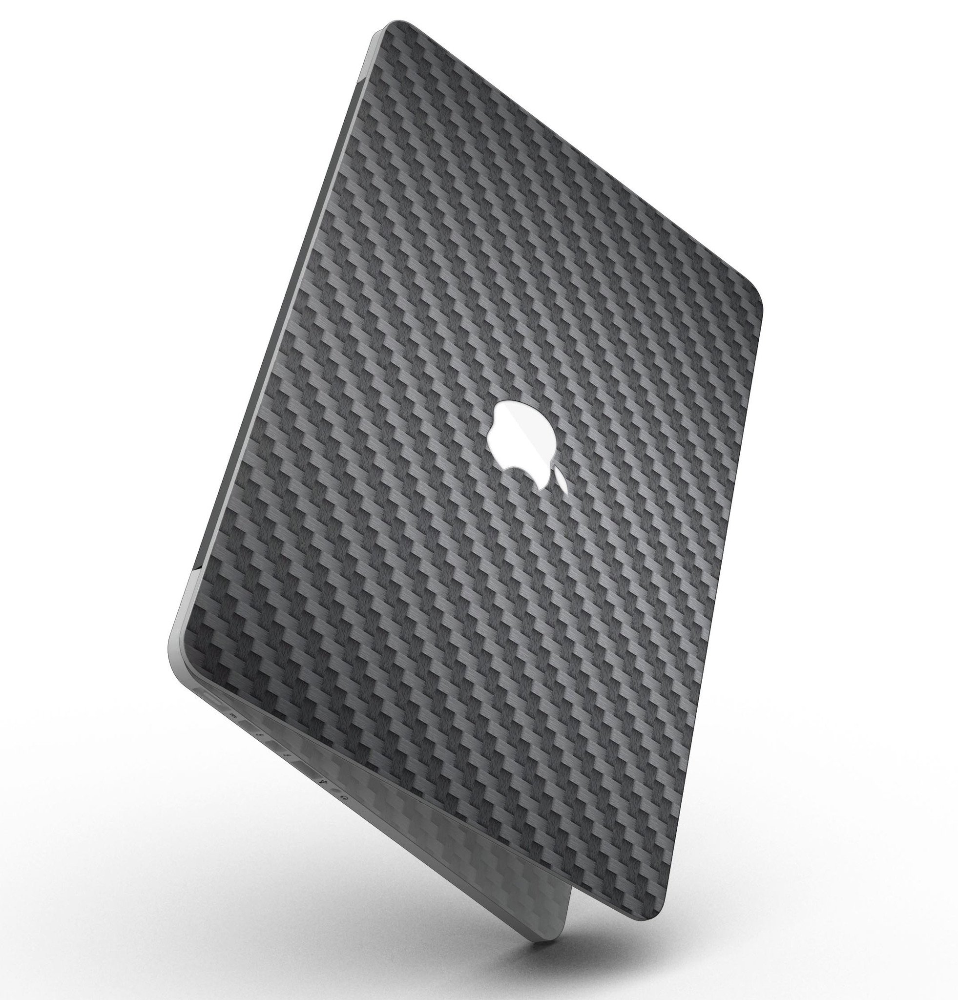 Carbon Fiber Texture skin applied to a MacBook Pro with Retina Display, showcasing a sleek and stylish design.