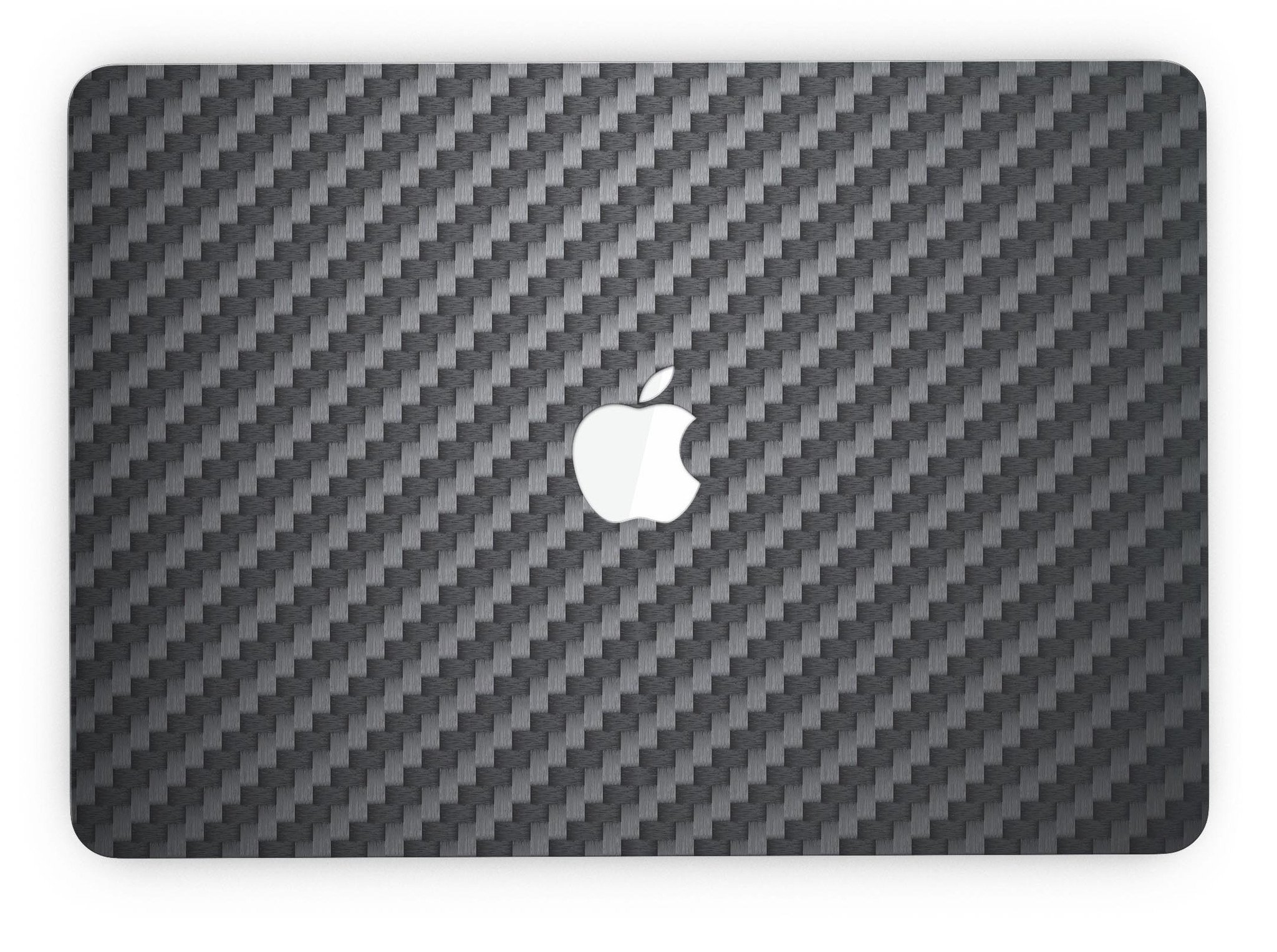 Carbon Fiber Texture skin applied to a MacBook Pro with Retina Display, showcasing a sleek and stylish design.