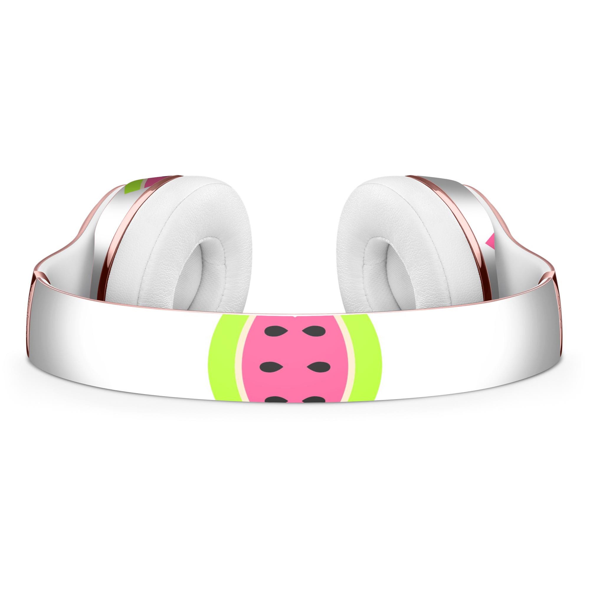 Cartoon Watermelon Pattern Skin Kit for Beats by Dre Solo 3 Wireless Headphones, showcasing vibrant colors and unique design.