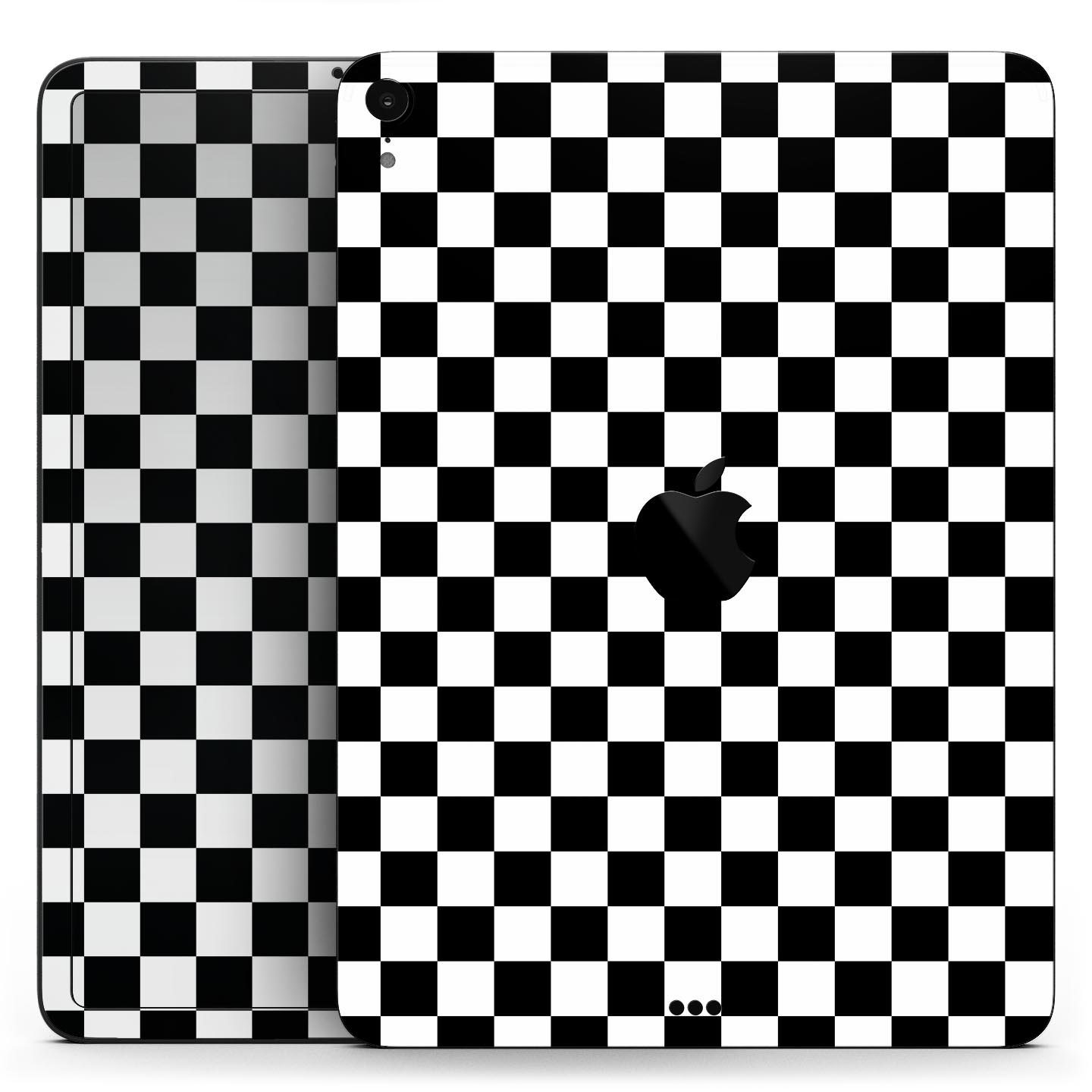 Checkerboard full body skin decal for Apple iPad Pro, showcasing premium 3M material and stylish design.