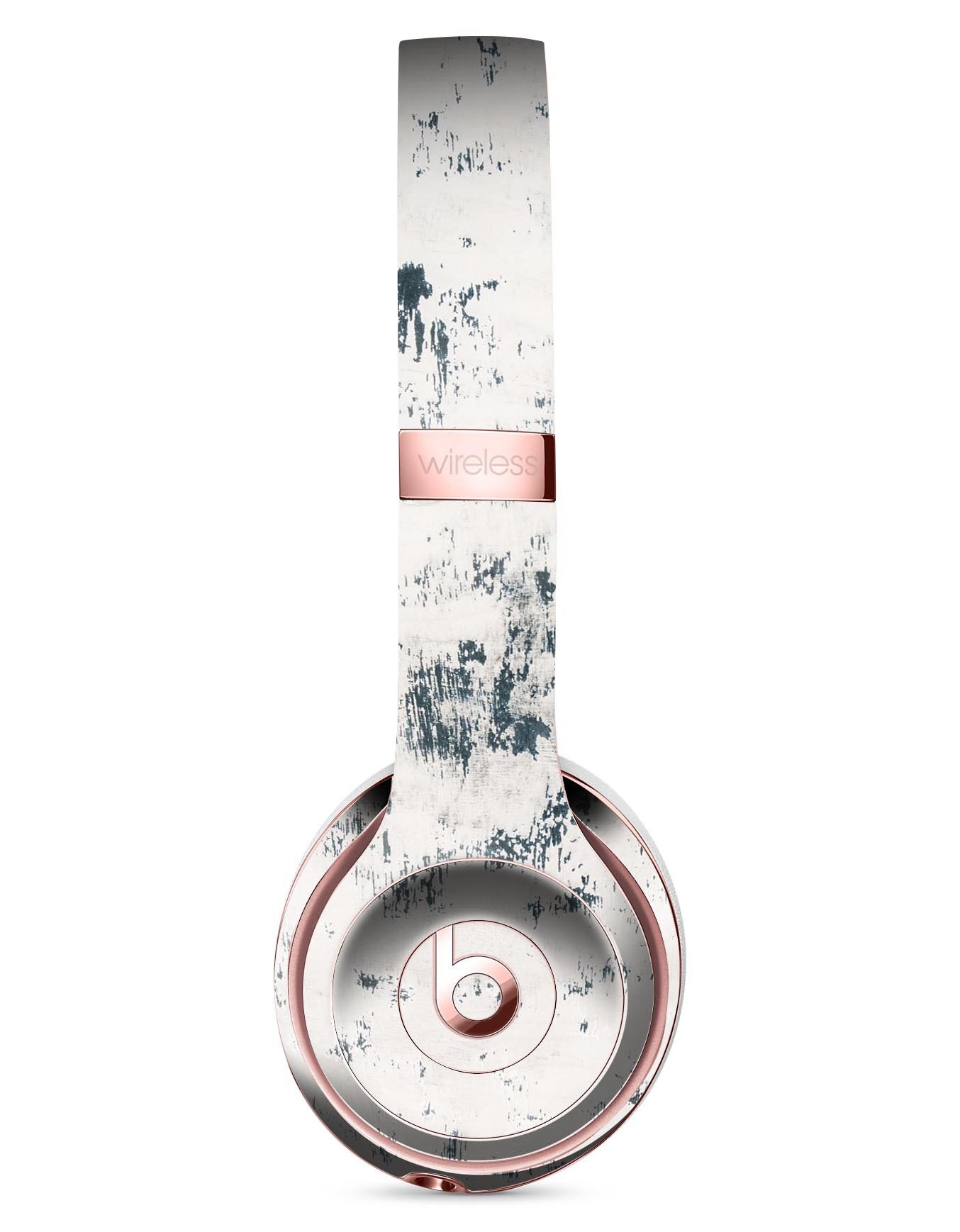 Chipped White Painted Surface Full-Body Skin Kit for Beats by Dre Solo 3 Wireless Headphones, showcasing a stylish design and premium vinyl material.