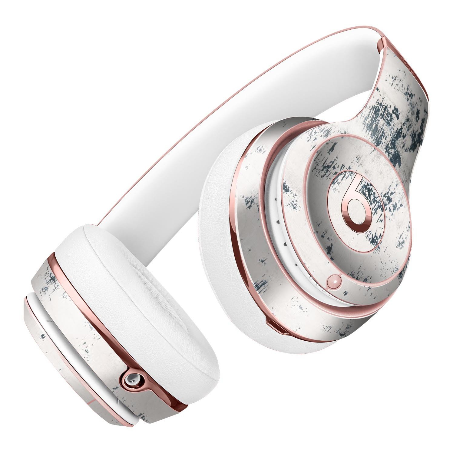 Chipped White Painted Surface Full-Body Skin Kit for Beats by Dre Solo 3 Wireless Headphones, showcasing a stylish design and premium vinyl material.