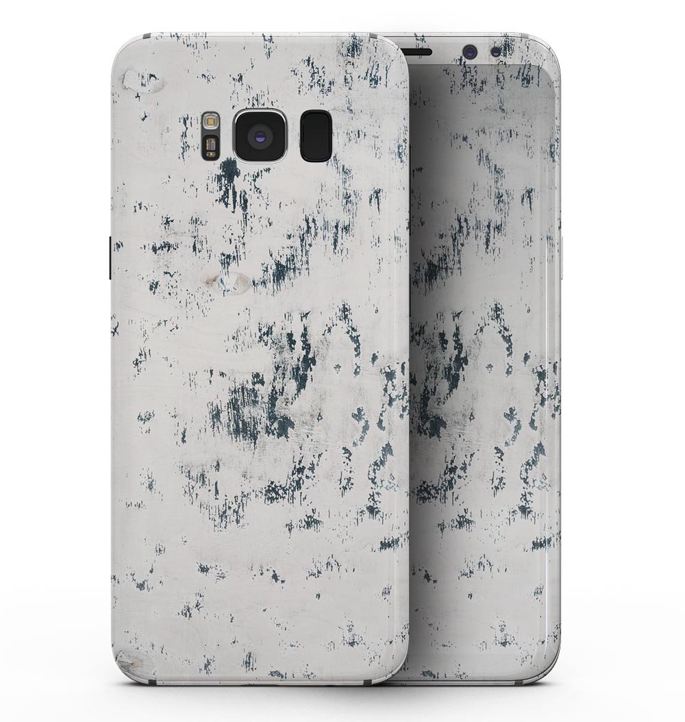 Chipped White Painted Surface skin kit for Samsung Galaxy S8, showcasing a stylish design that protects the device from scratches.