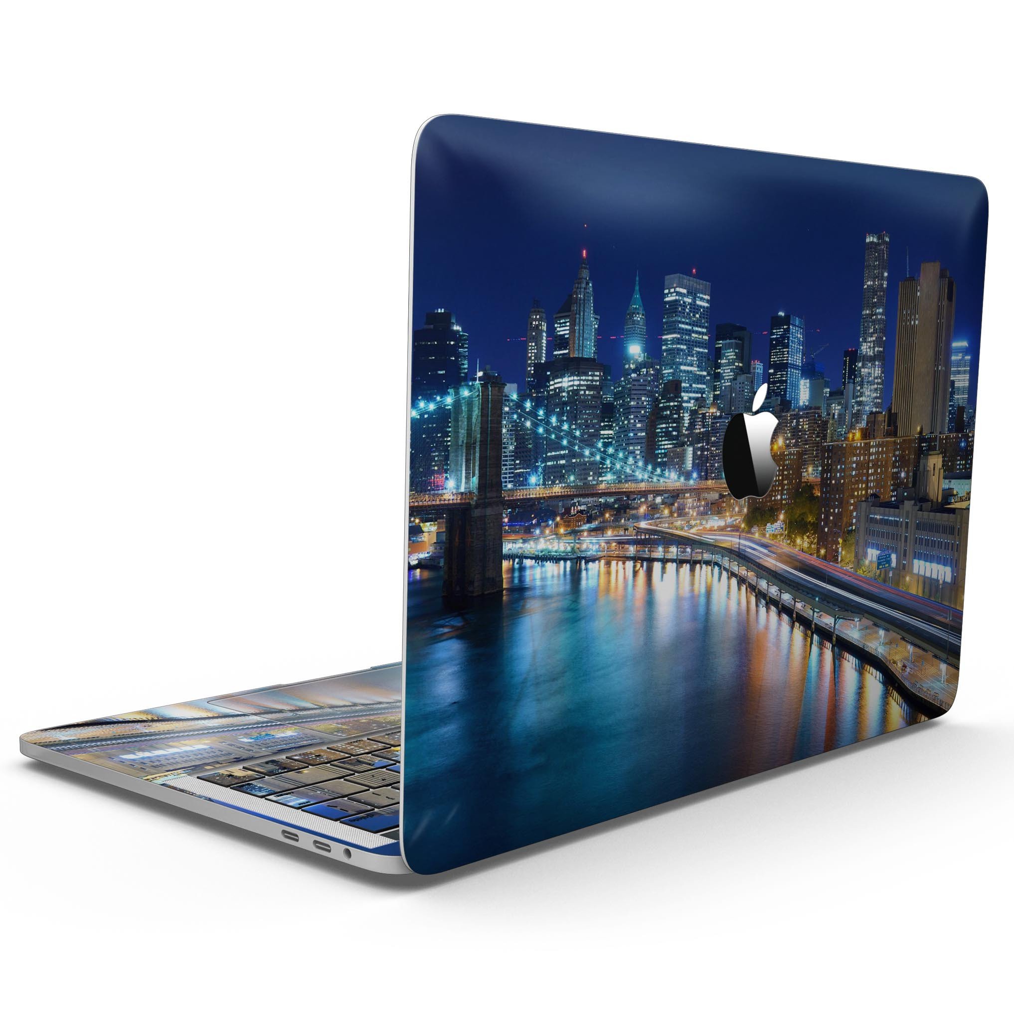 CityLife Blur skin kit for MacBook Pro with Touch Bar, showcasing a stylish design and premium vinyl material.