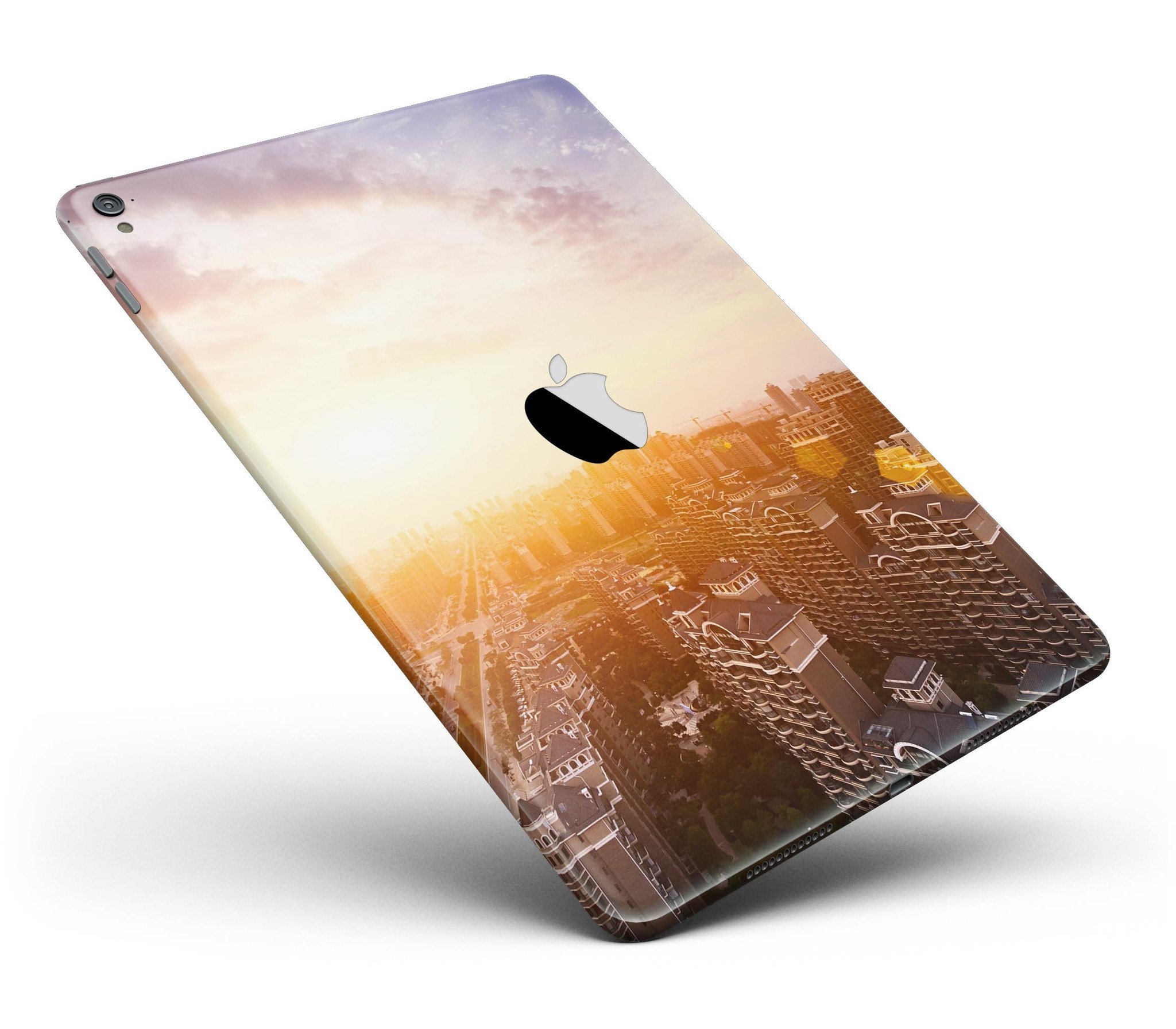 Cityscape at Sunset Full Body Skin for iPad Pro, showcasing vibrant colors and a sleek design that fits perfectly on the device.