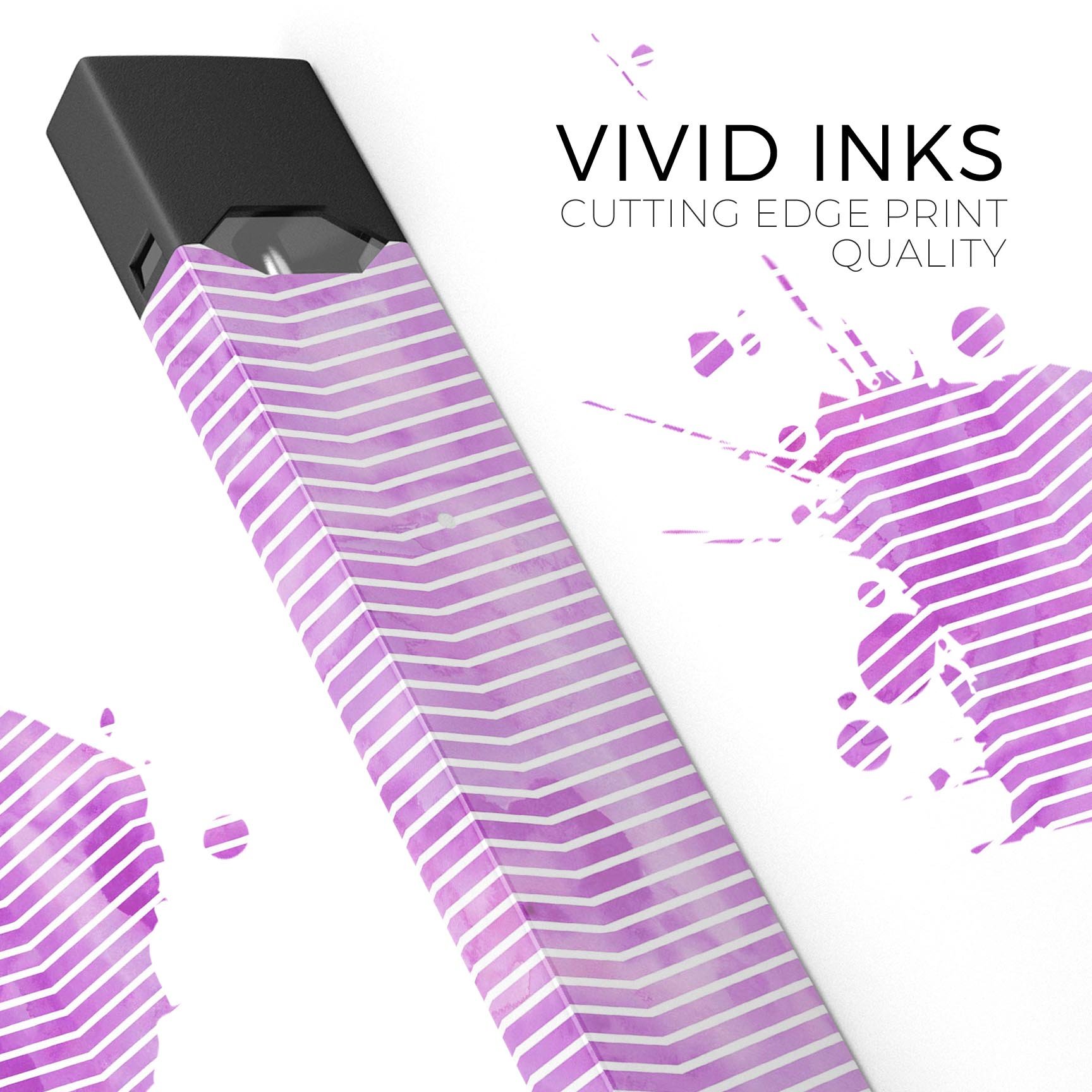 Clouded Purple Grunge decal for JUUL device, featuring a stylish chevron design.