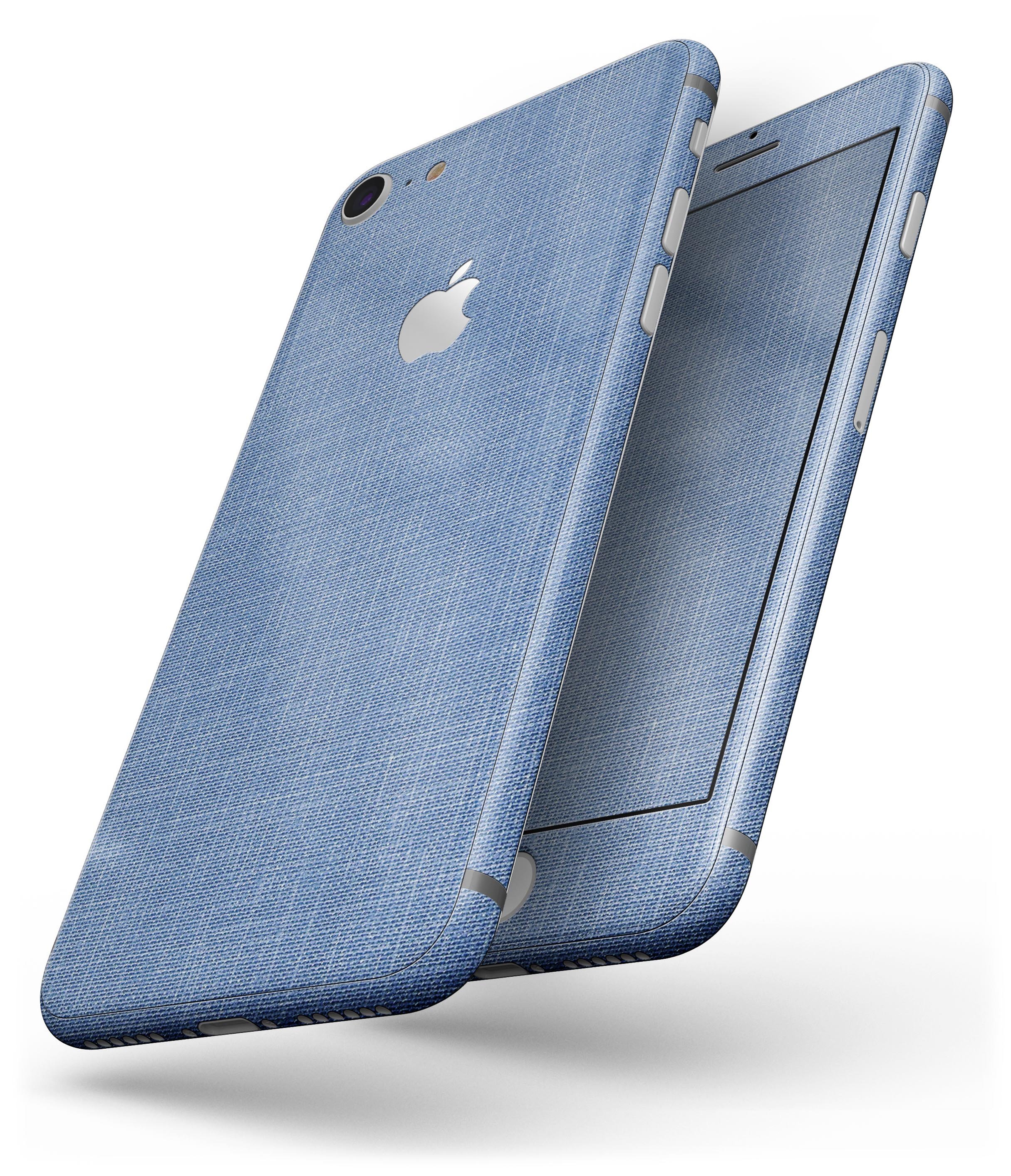 Cobalt Scratched Fabric Skin-Kit for iPhone 8 and 8 Plus, showcasing a stylish design with a textured finish.