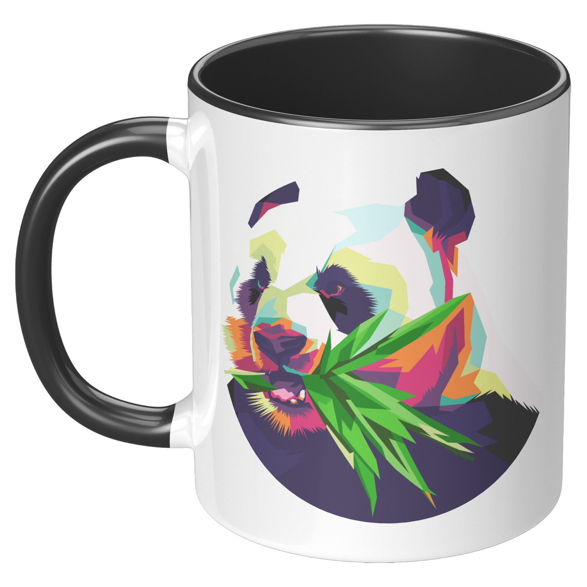 Main Coffee Cup, Ceramic Mug 11oz, Colorful Pop Art Panda image
