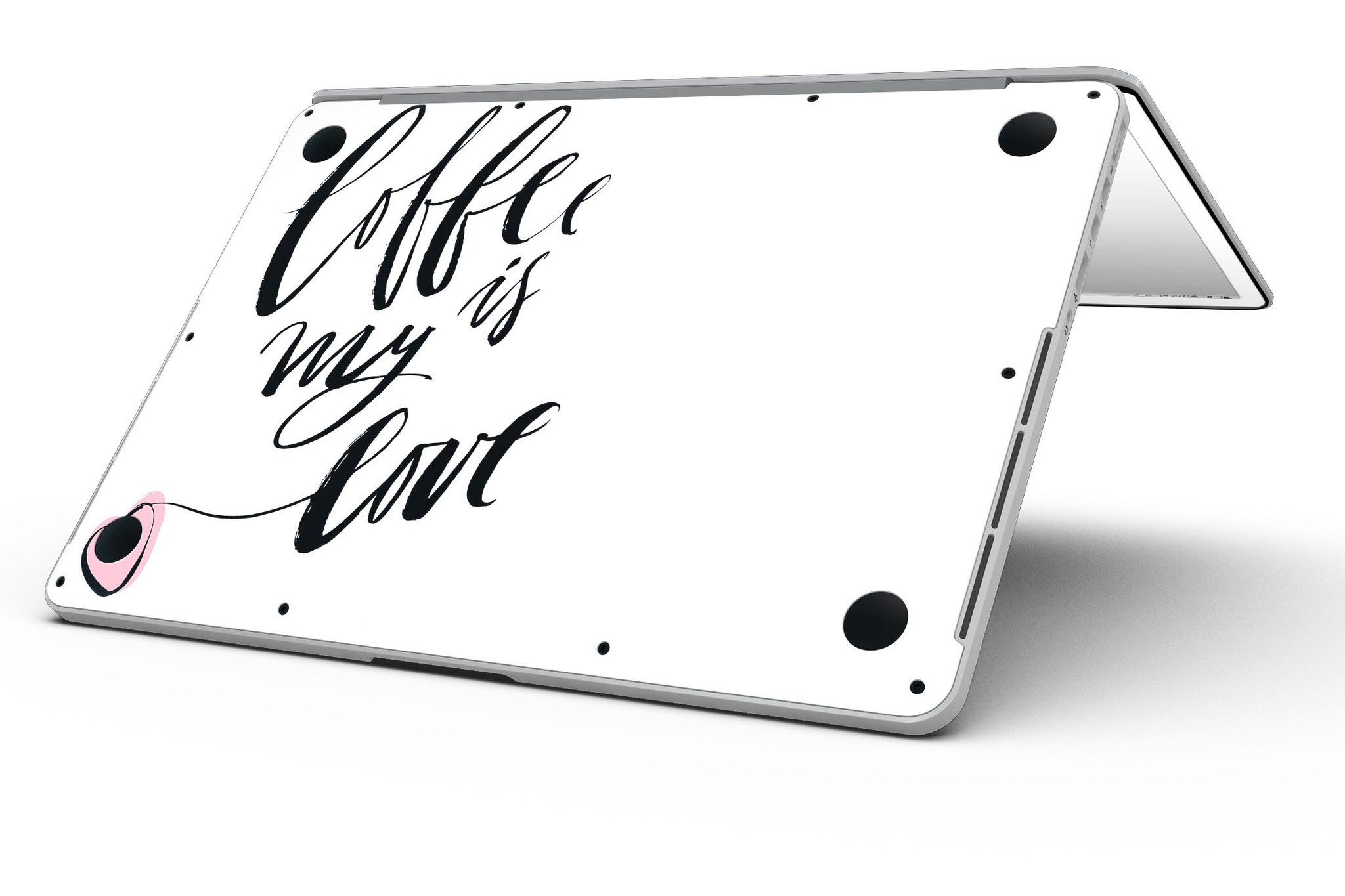 Coffee is My Love MacBook Pro skin featuring a stylish design, made from premium vinyl for durability and protection.