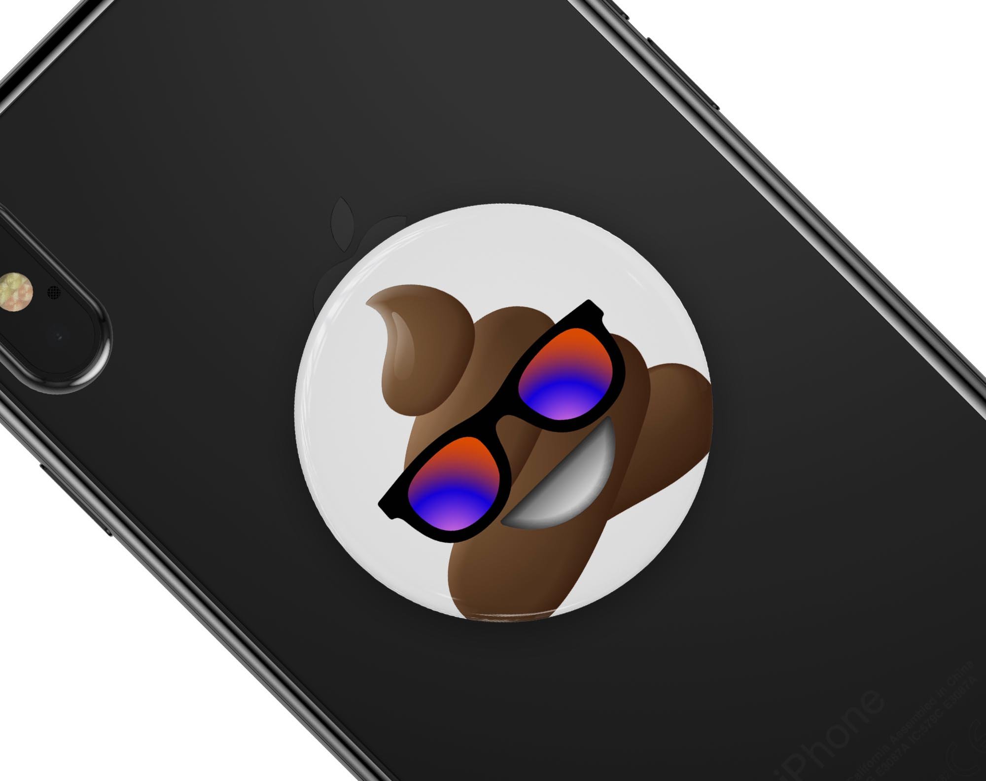Cool v2 Emoticon Emoji Skin Kit for PopSockets, featuring vibrant emoticon designs on a premium vinyl surface.