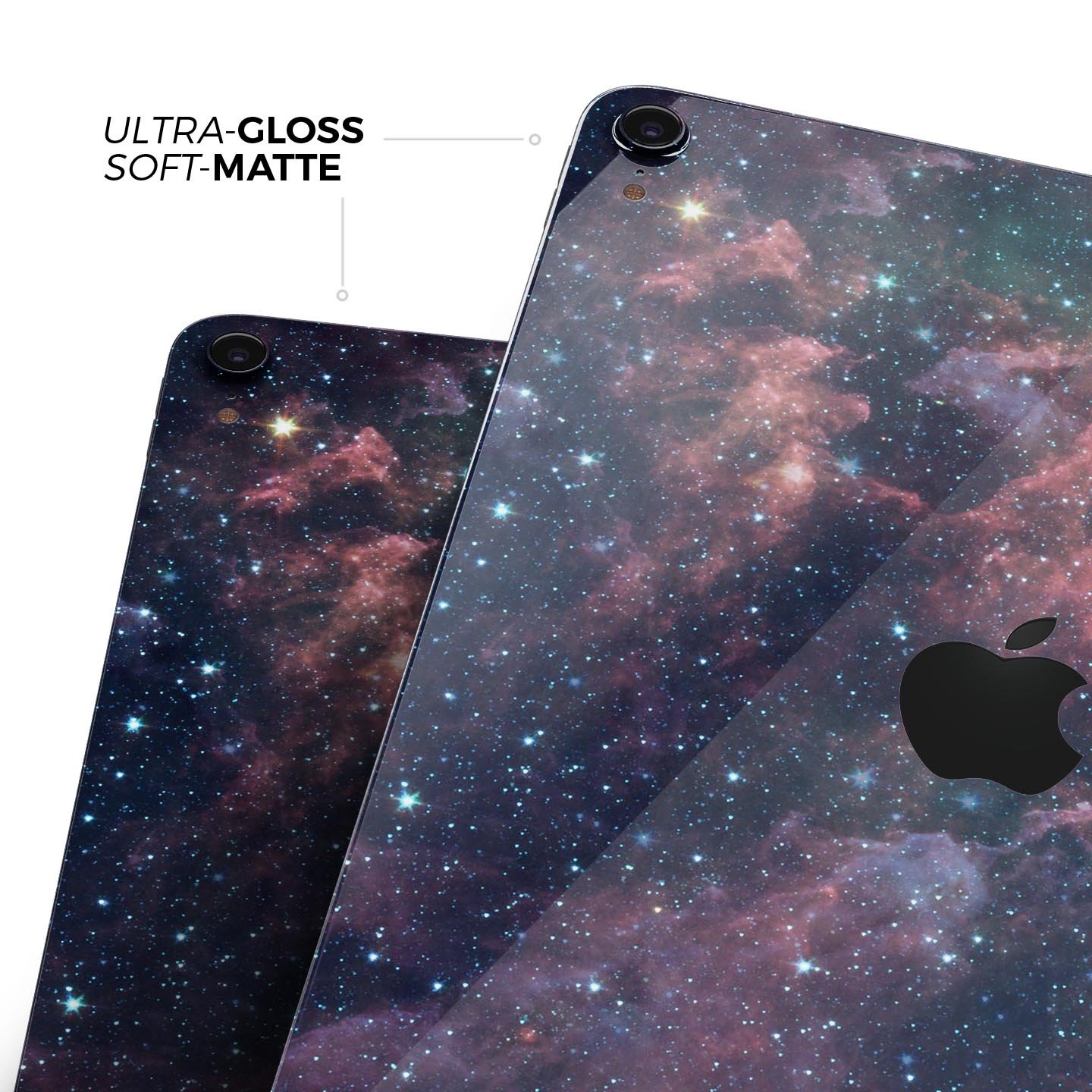 Colorful Deep Space Nebula skin decal for Apple iPad, showcasing vibrant cosmic design and premium finish.