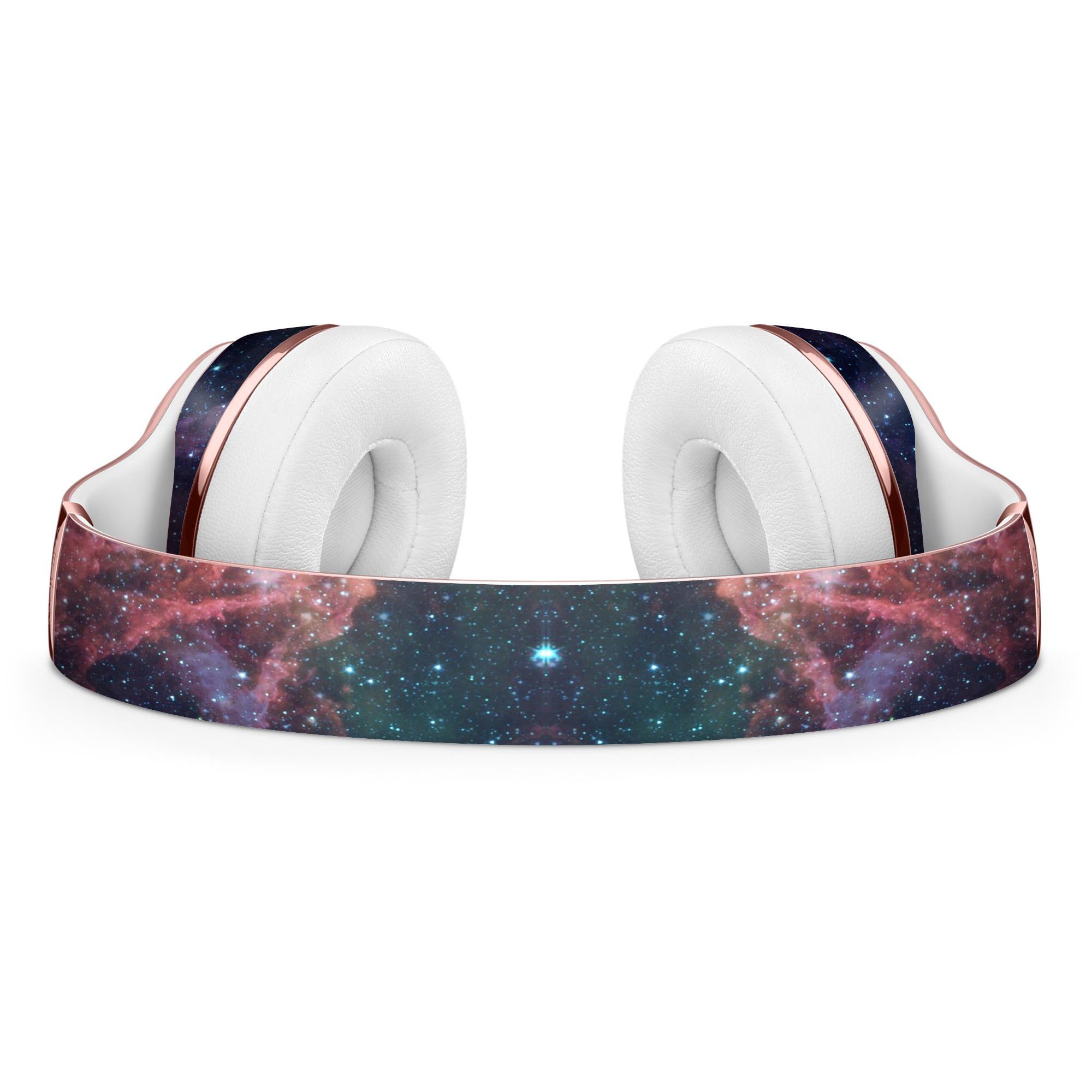 Colorful deep space nebula skin kit for Beats by Dre Solo 3 Wireless Headphones, showcasing vibrant cosmic design.