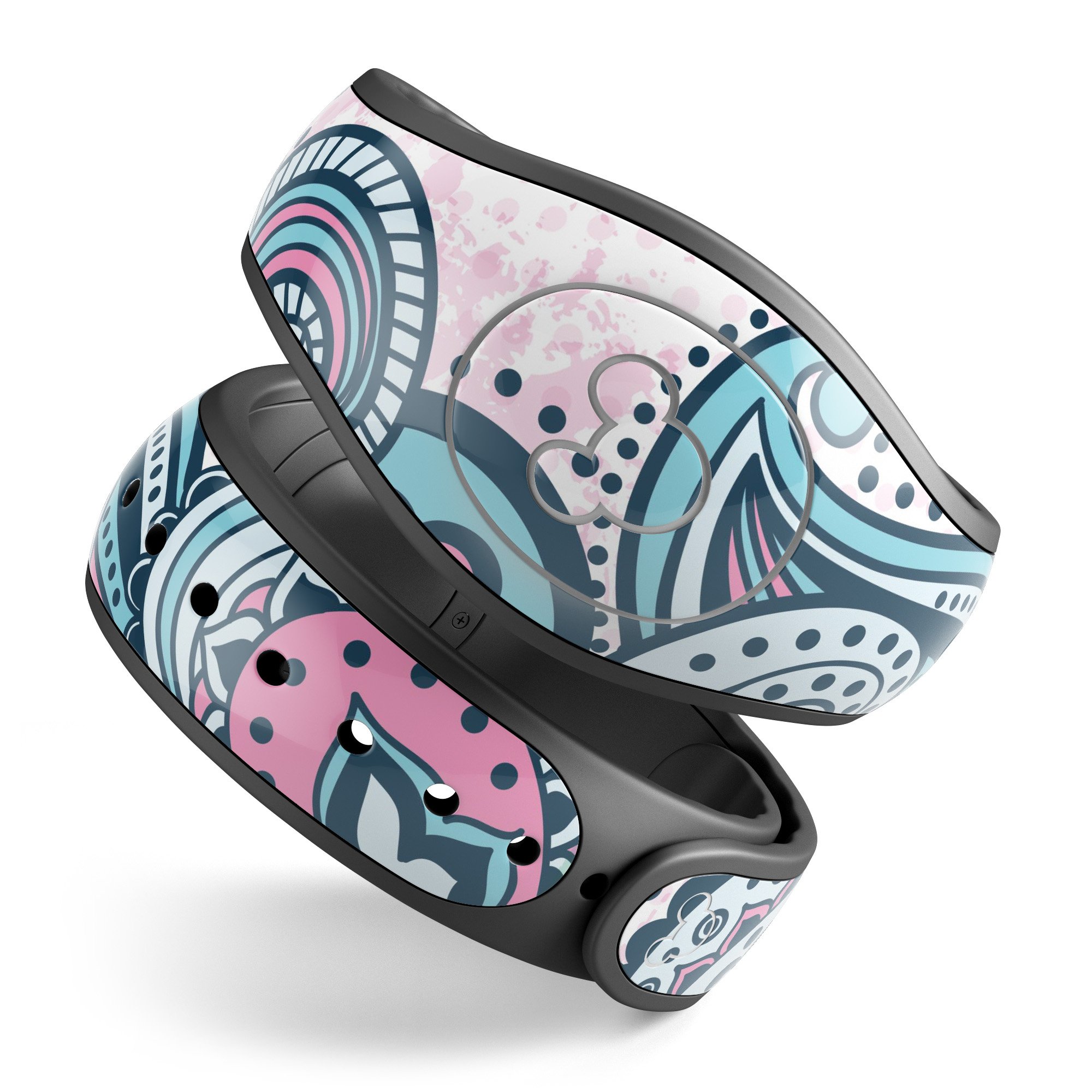 Colorful Ethnic Sprouts decal skin wrap kit for Disney Magic Band, showcasing vibrant ethnic designs and high-quality materials.