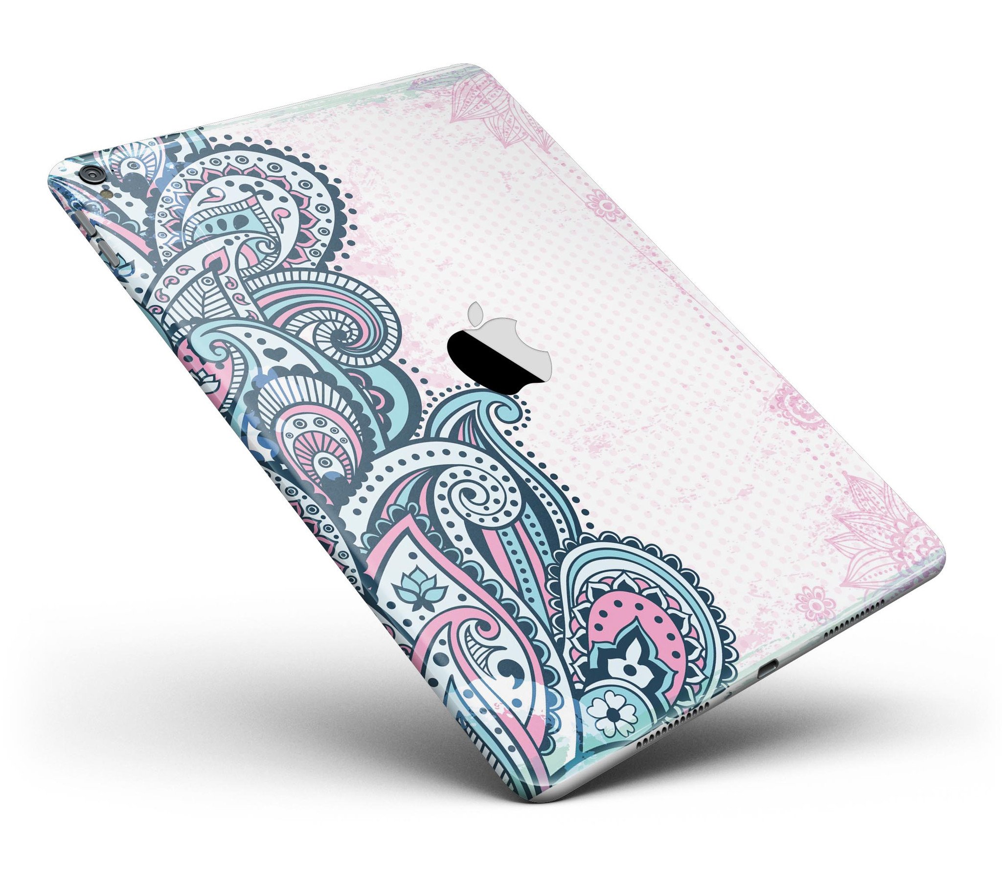 Colorful Ethnic Sprouts Full Body Skin for iPad Pro, showcasing vibrant ethnic patterns and premium vinyl material.