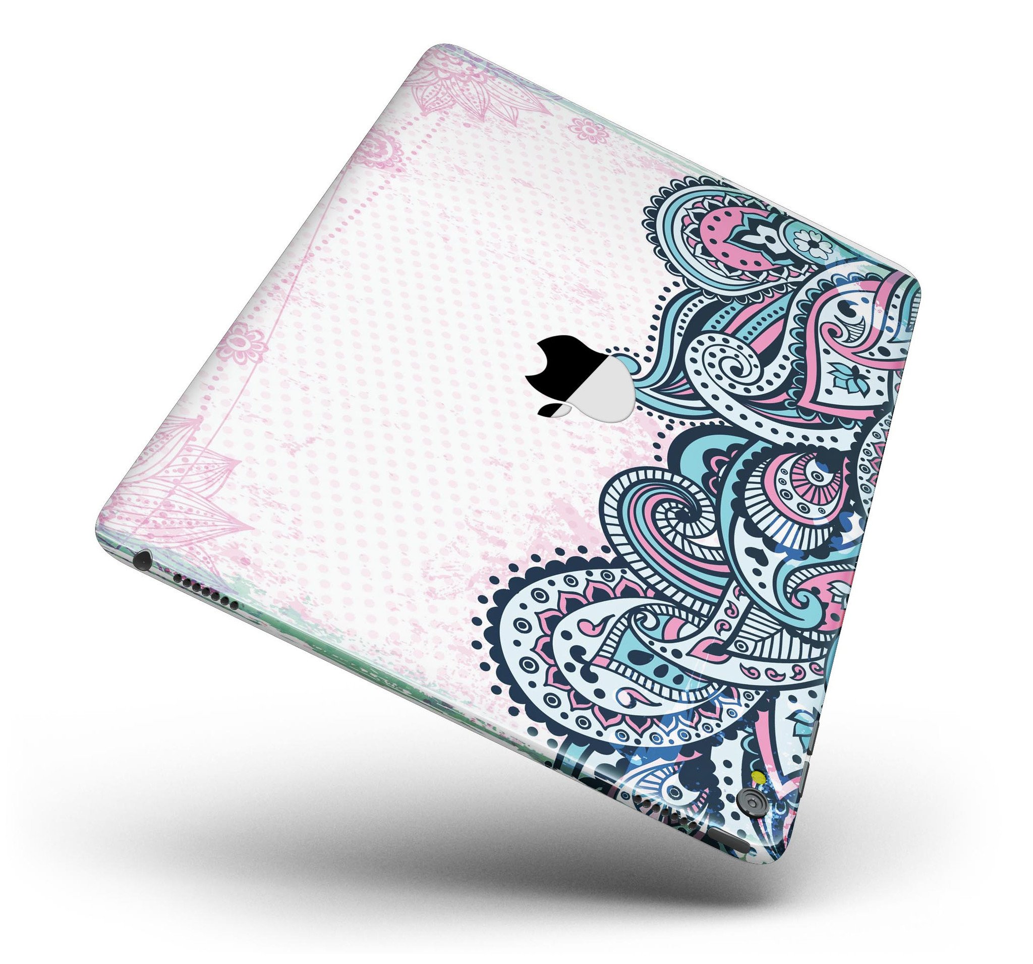 Colorful Ethnic Sprouts Full Body Skin for iPad Pro, showcasing vibrant ethnic patterns and premium vinyl material.