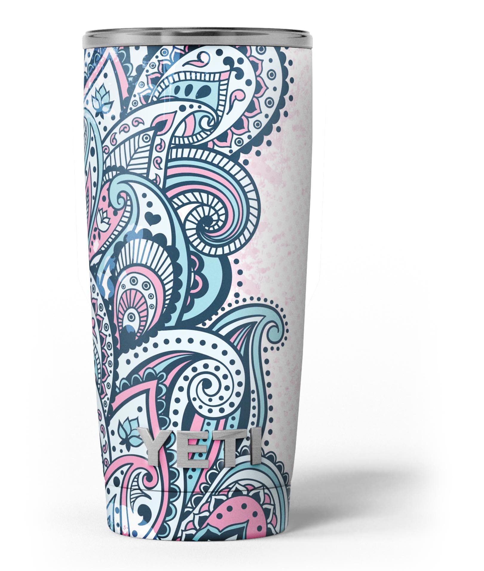 Colorful Ethnic Sprouts skin decal vinyl wrap kit for Yeti Coolers, showcasing vibrant ethnic patterns and premium quality vinyl.