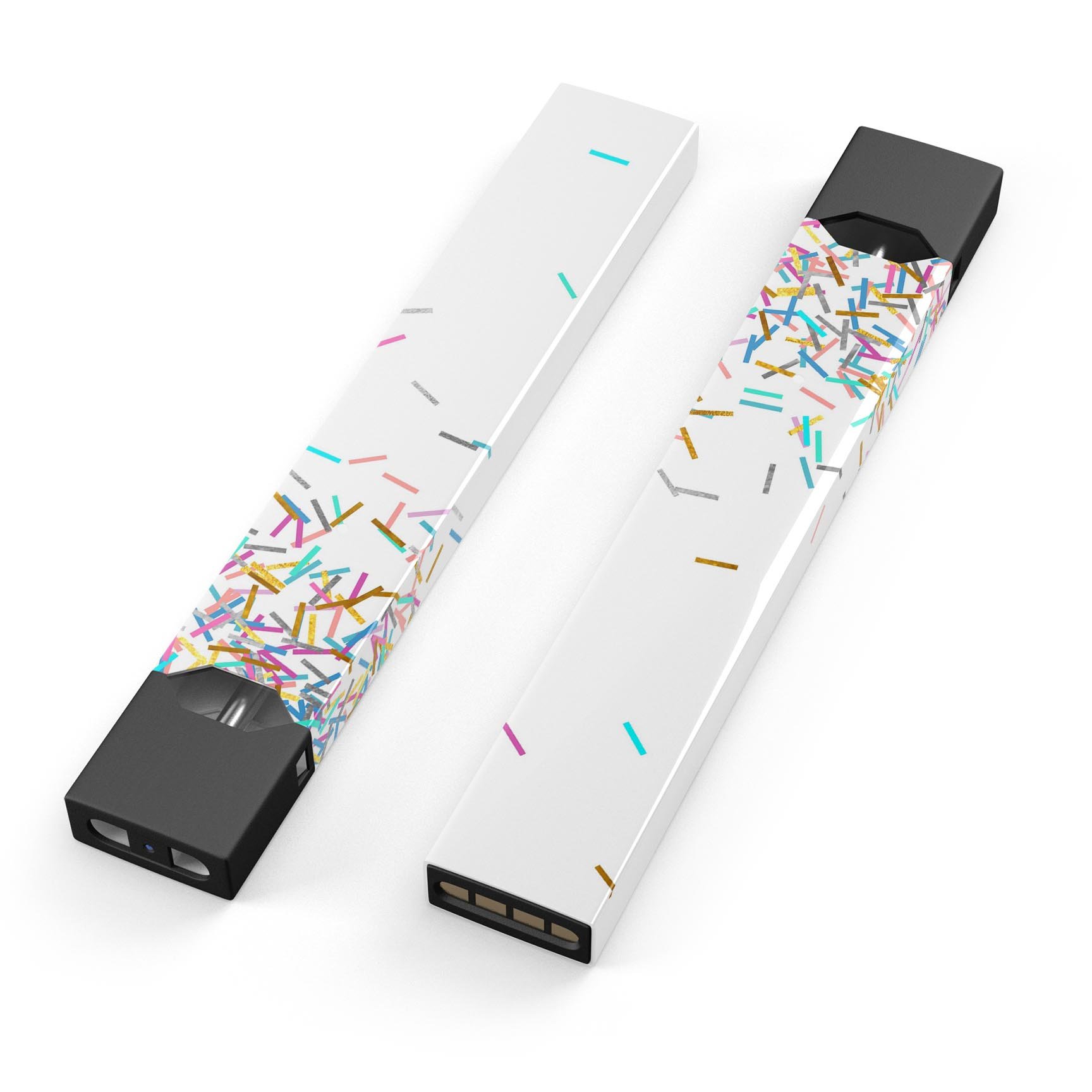 Colorful Falling Candy Sticks skin-wrap for JUUL vaping device, showcasing vibrant colors and a sleek design.