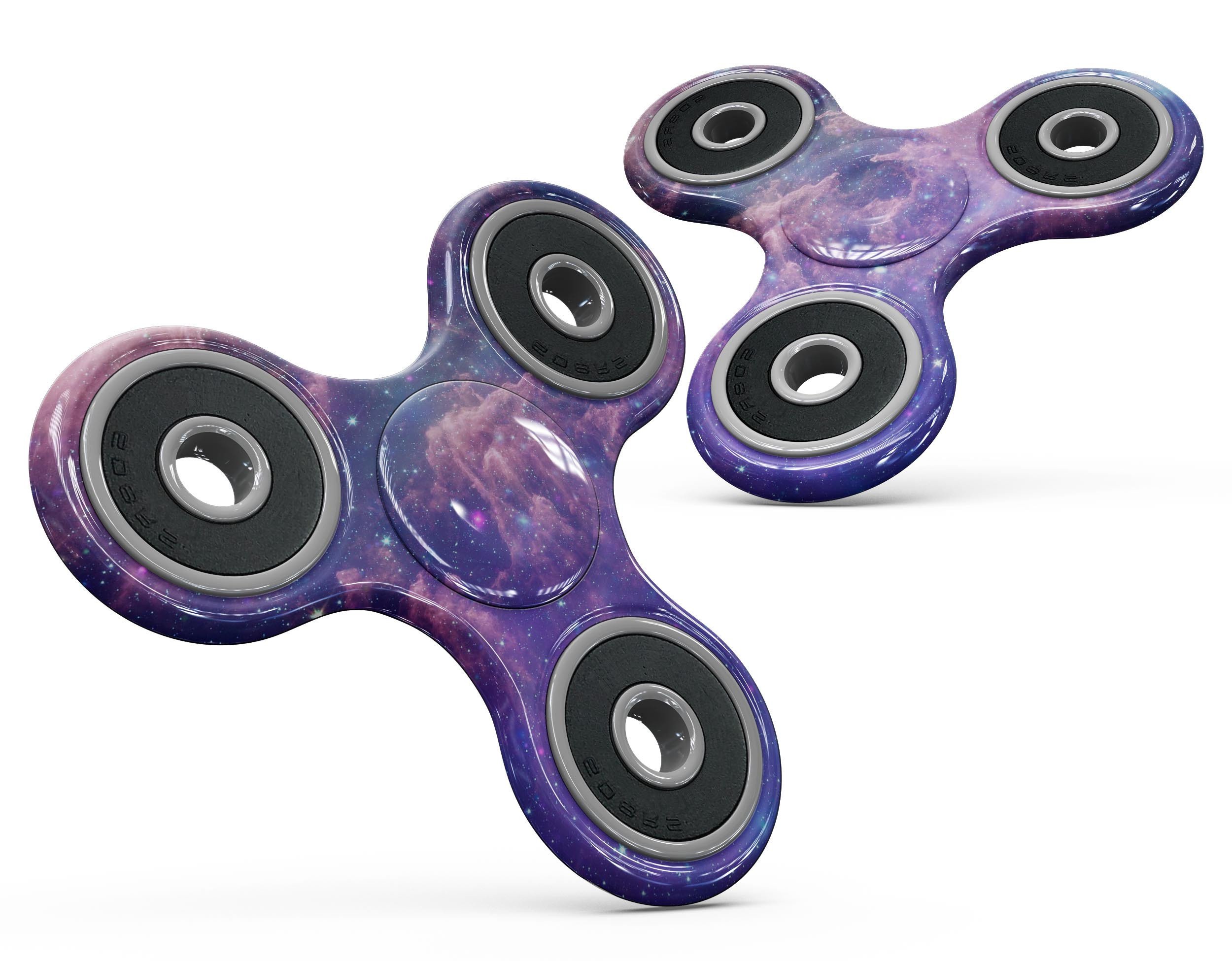 Colorful Nebula Full-Body Fidget Spinner Skin-Kit showcasing vibrant nebula design on a fidget spinner.