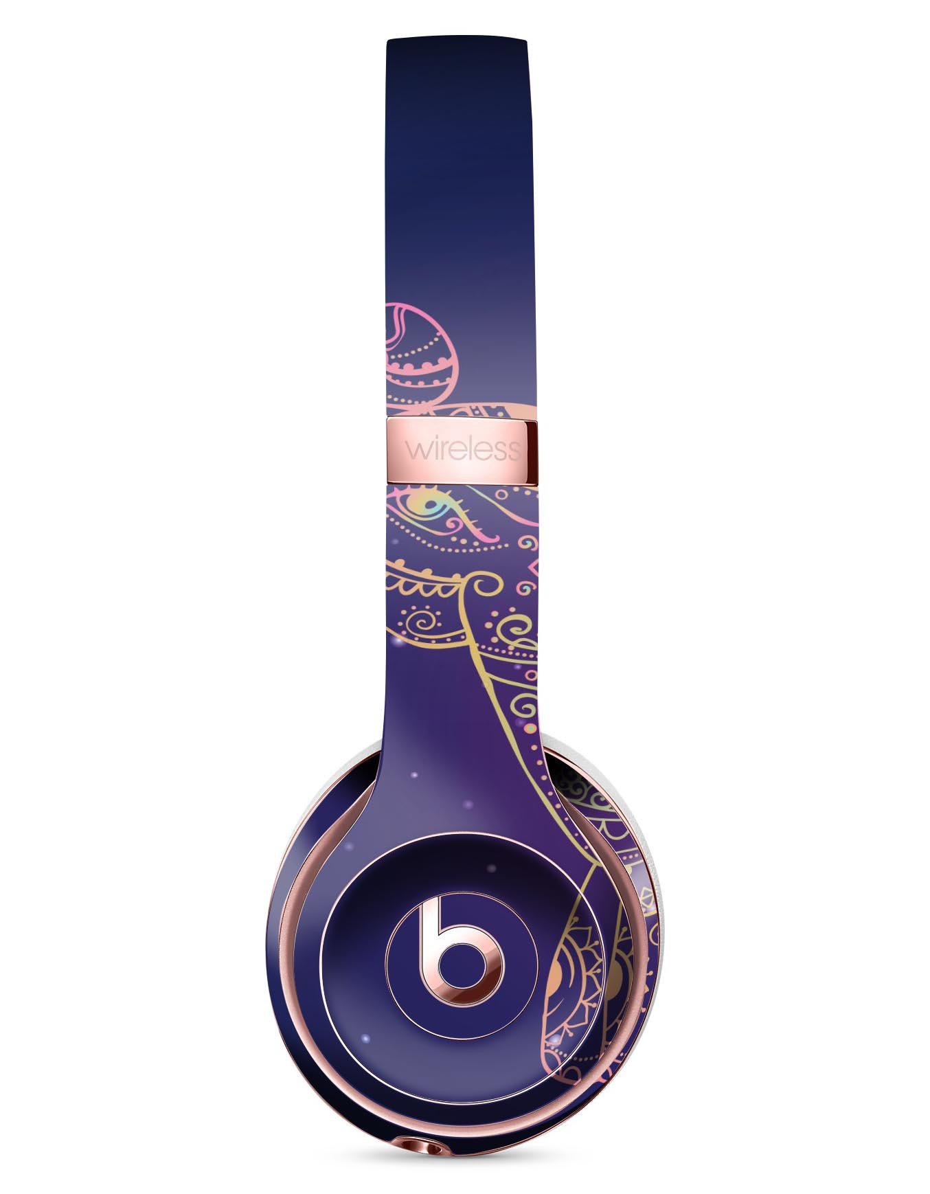 Colorful Sacred Elephant Full-Body Skin Kit for Beats by Dre Solo 3 Wireless Headphones, showcasing vibrant elephant design.