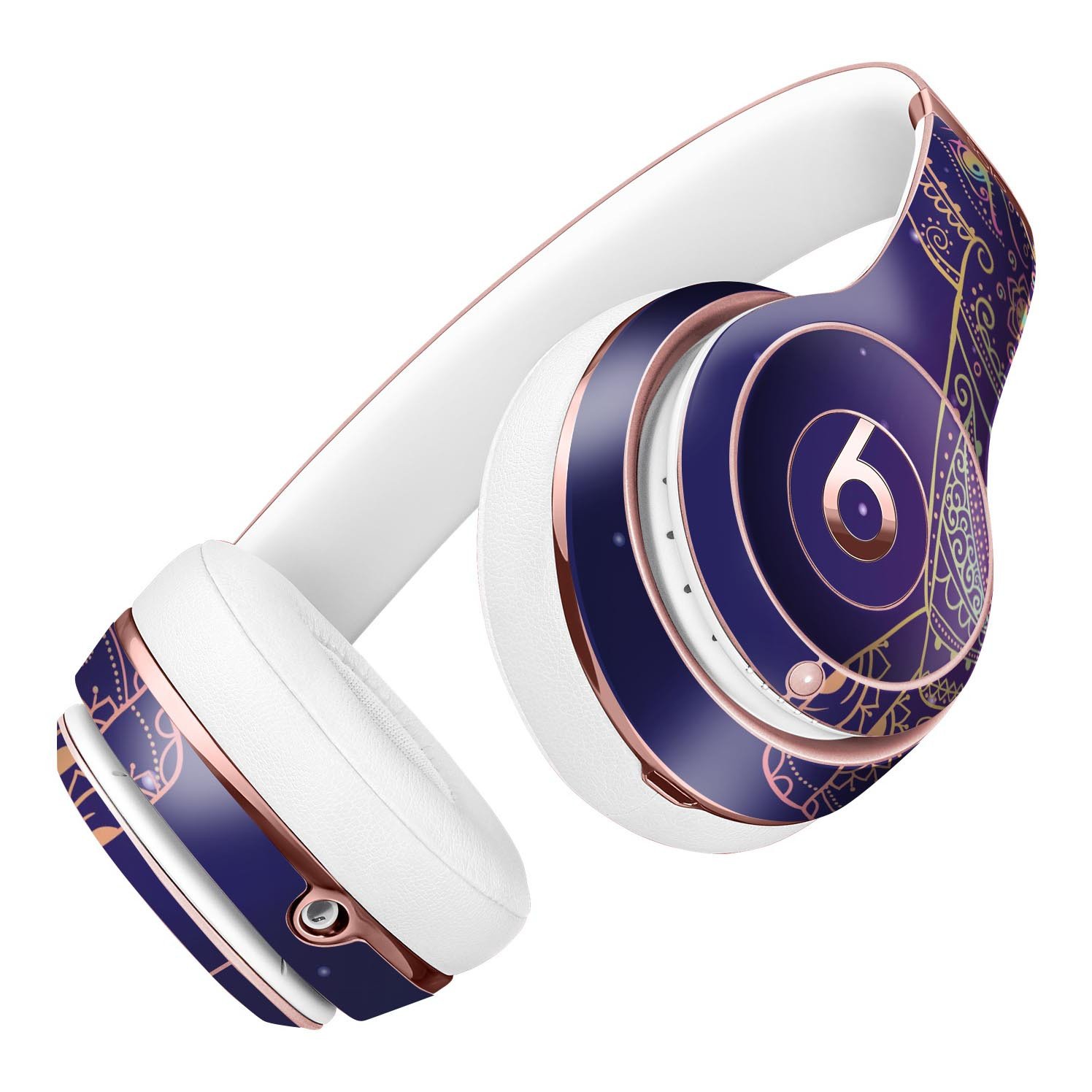 Colorful Sacred Elephant Full-Body Skin Kit for Beats by Dre Solo 3 Wireless Headphones, showcasing vibrant elephant design.