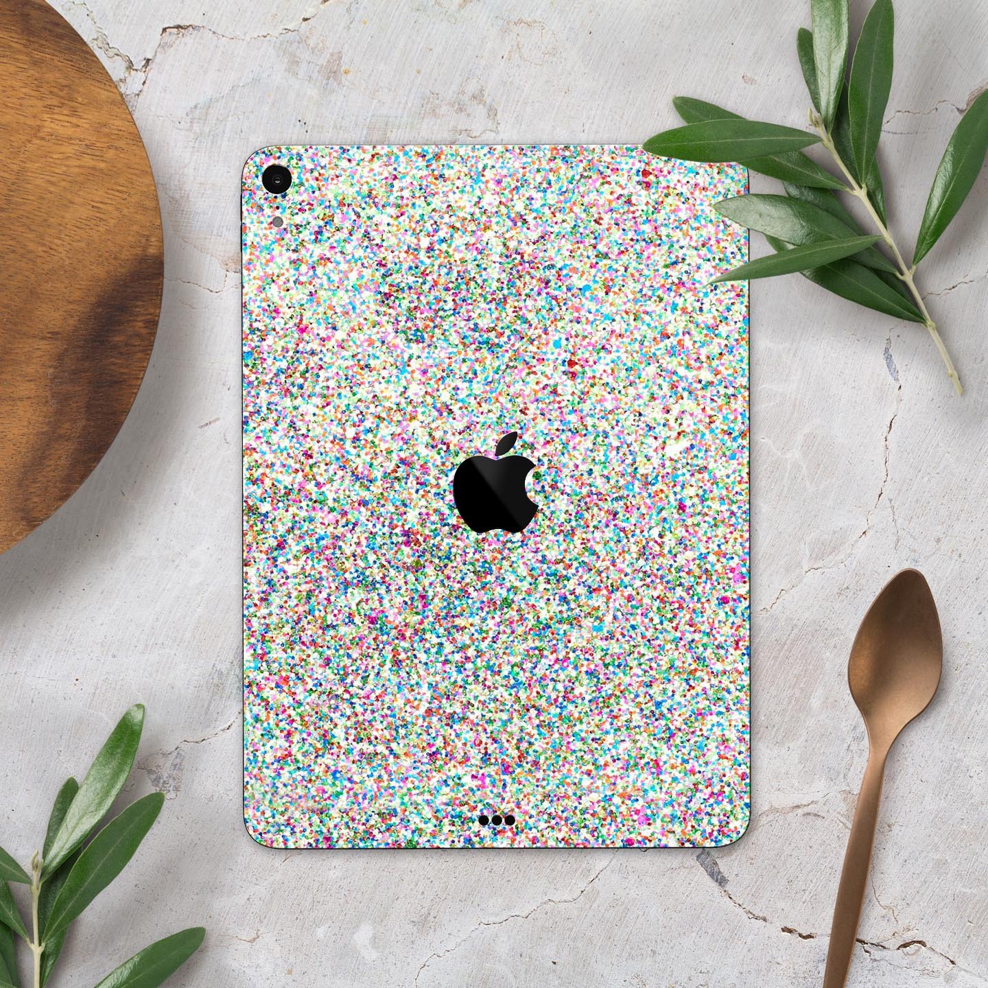 Colorful Small Sprinkles skin decal for Apple iPad Pro, showcasing vibrant colors and a sleek design.