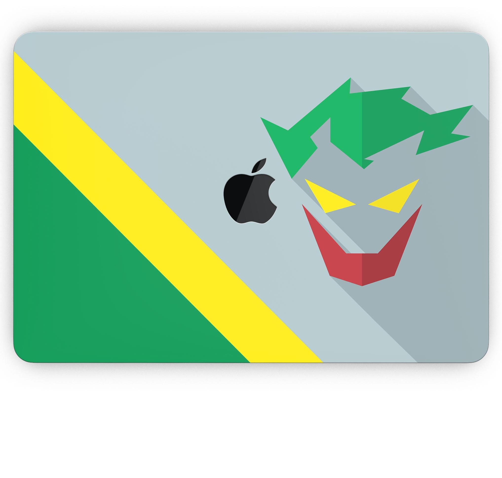 Dark Super Hero Wars 7 vinyl skin for MacBook Pro, showcasing vibrant colors and a sleek design.