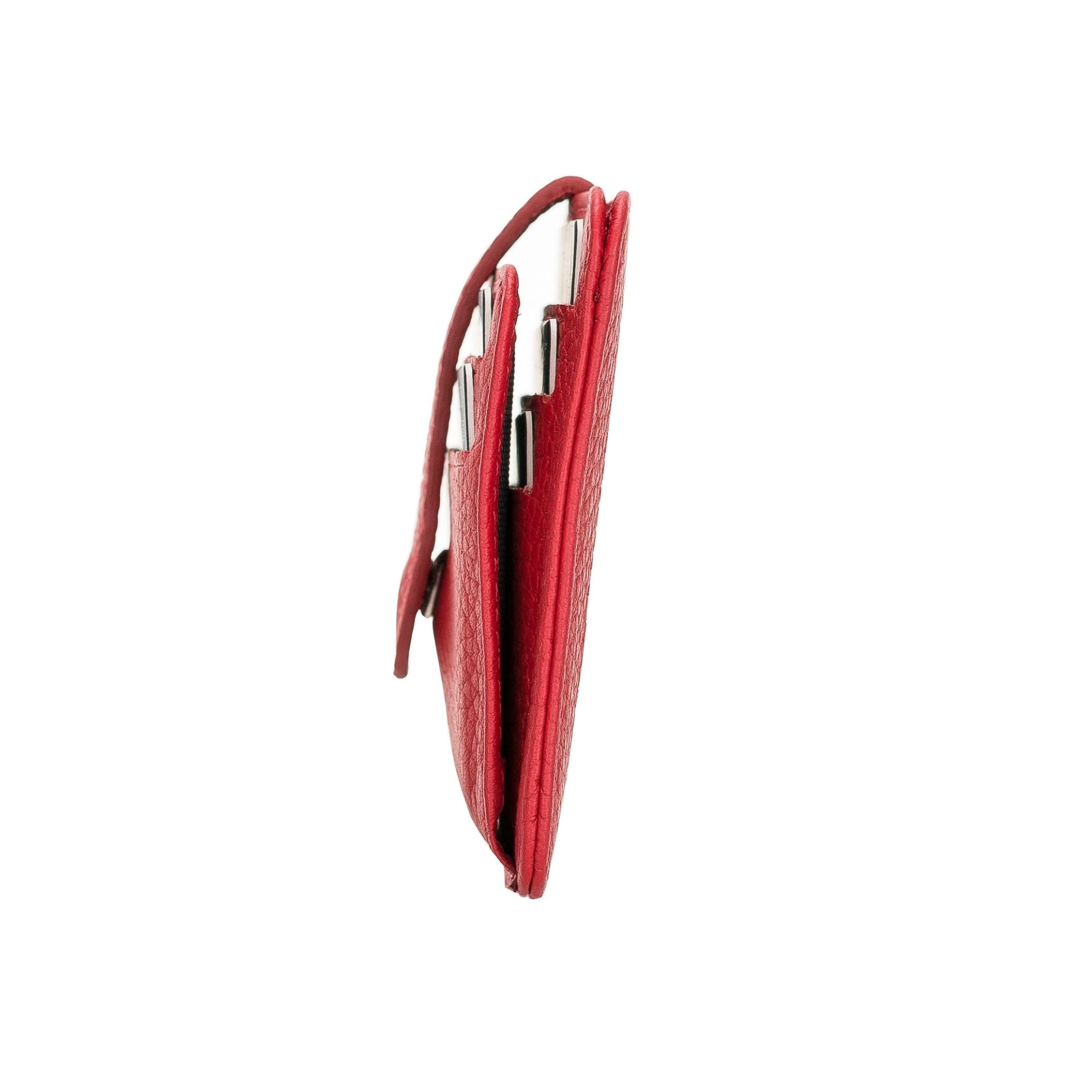 Cortez Handcrafted Leather Slim Wallet showcasing its elegant design and multiple card slots.