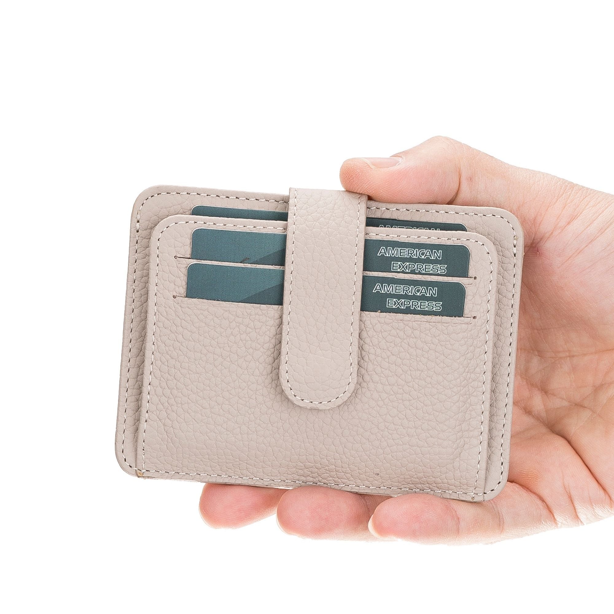 Cortez Handcrafted Leather Slim Wallet showcasing its elegant design and multiple card slots.