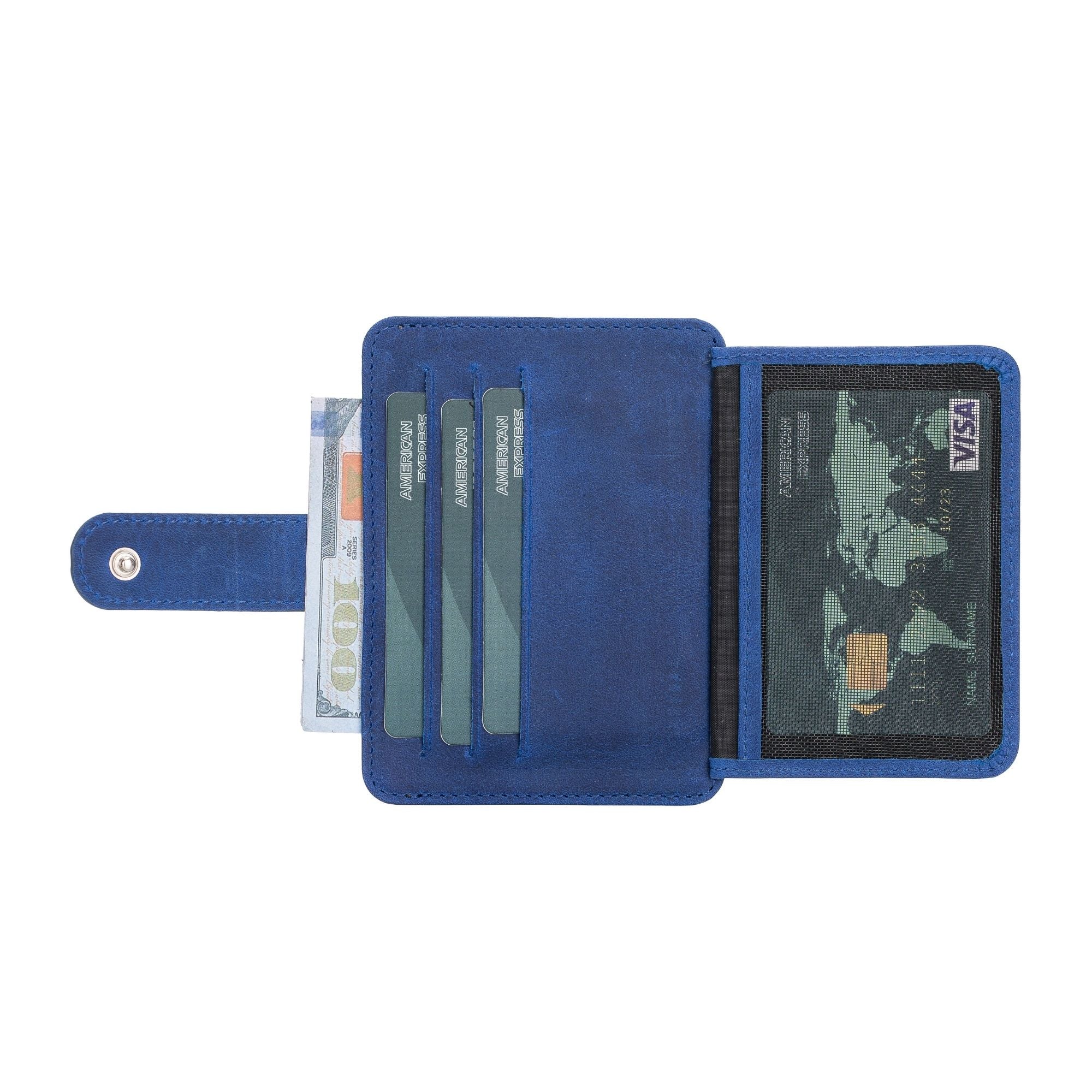 Cortez Handcrafted Leather Slim Wallet showcasing its elegant design and multiple card slots.