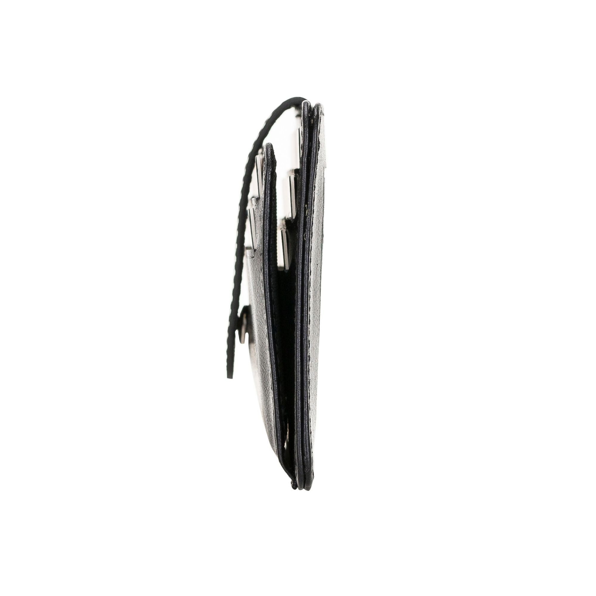 Cortez Handcrafted Leather Slim Wallet showcasing its elegant design and multiple card slots.