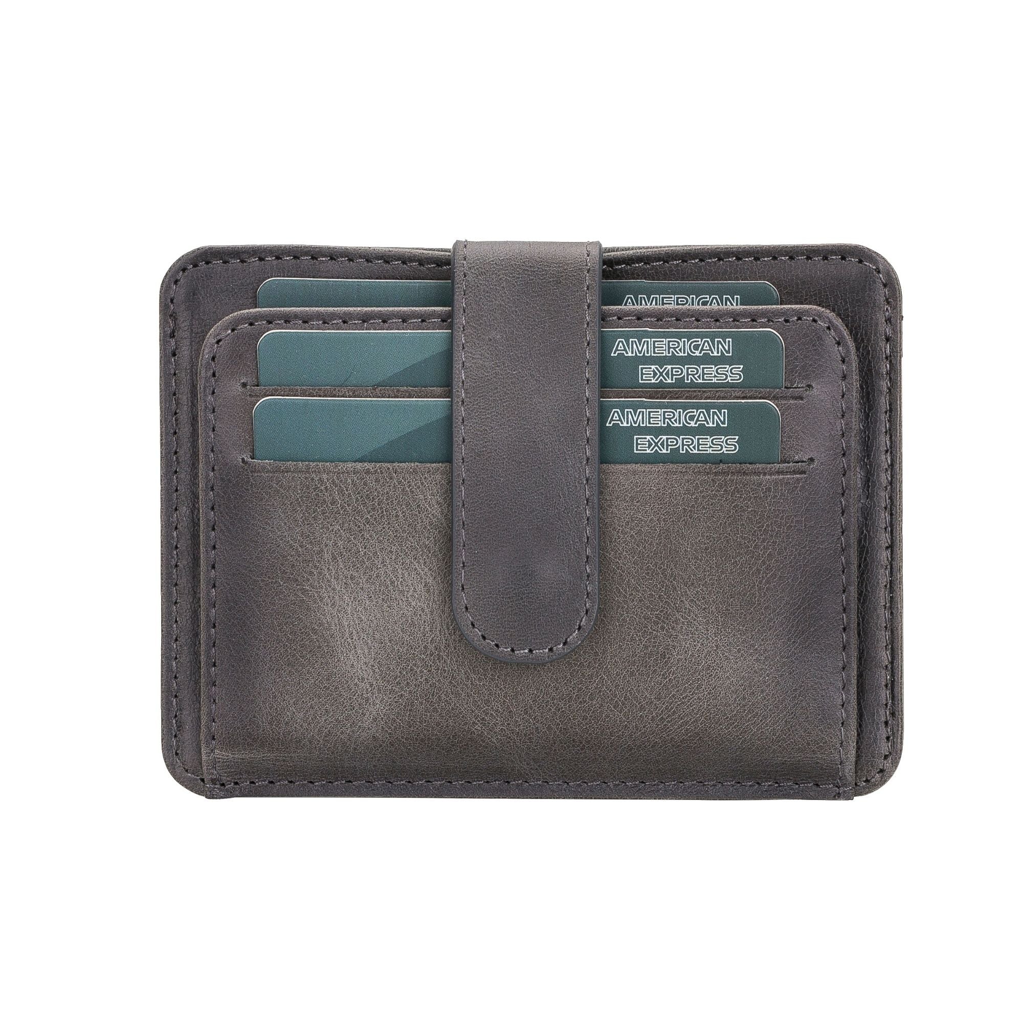Cortez Handcrafted Leather Slim Wallet showcasing its elegant design and multiple card slots.