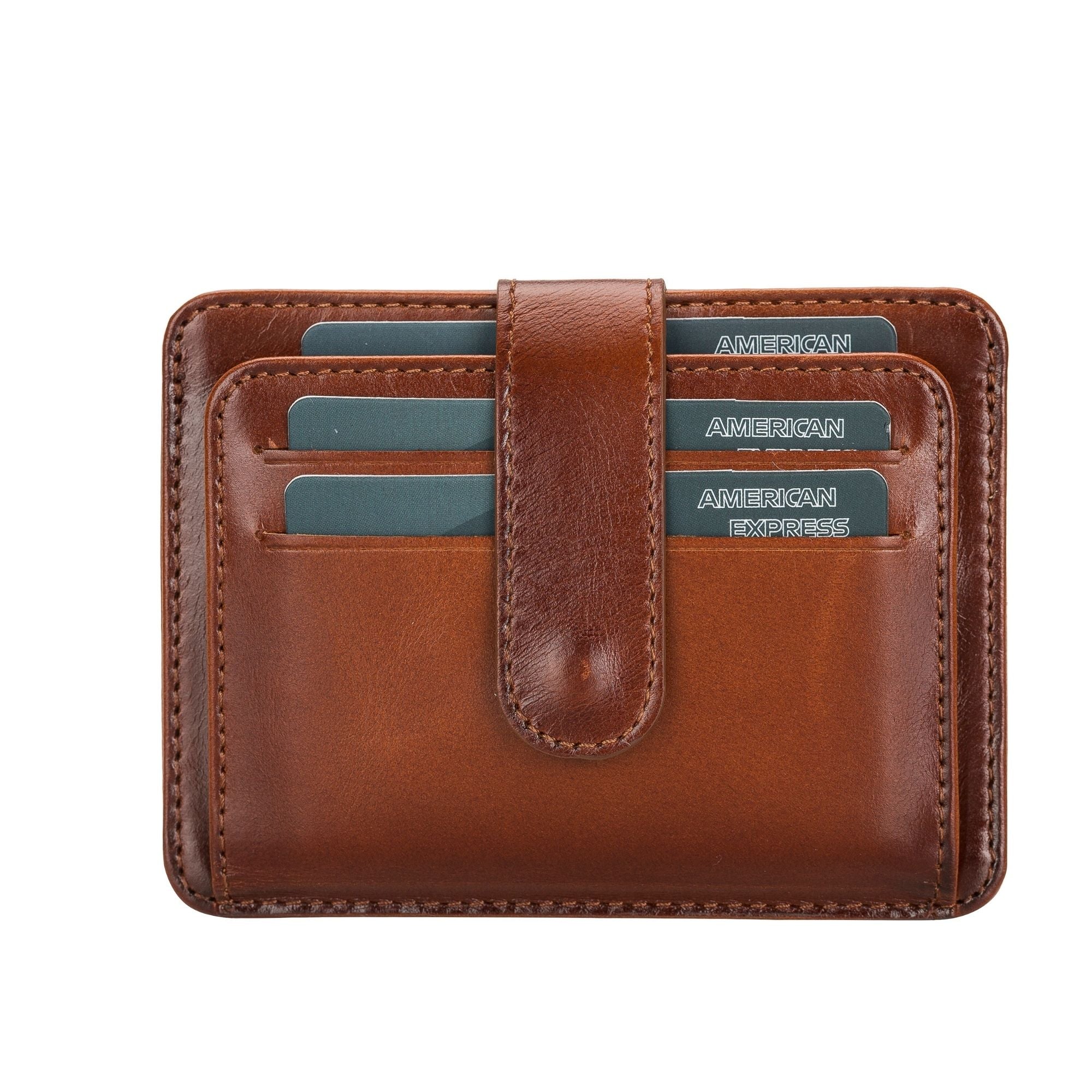 Cortez Handcrafted Leather Slim Wallet showcasing its elegant design and multiple card slots.