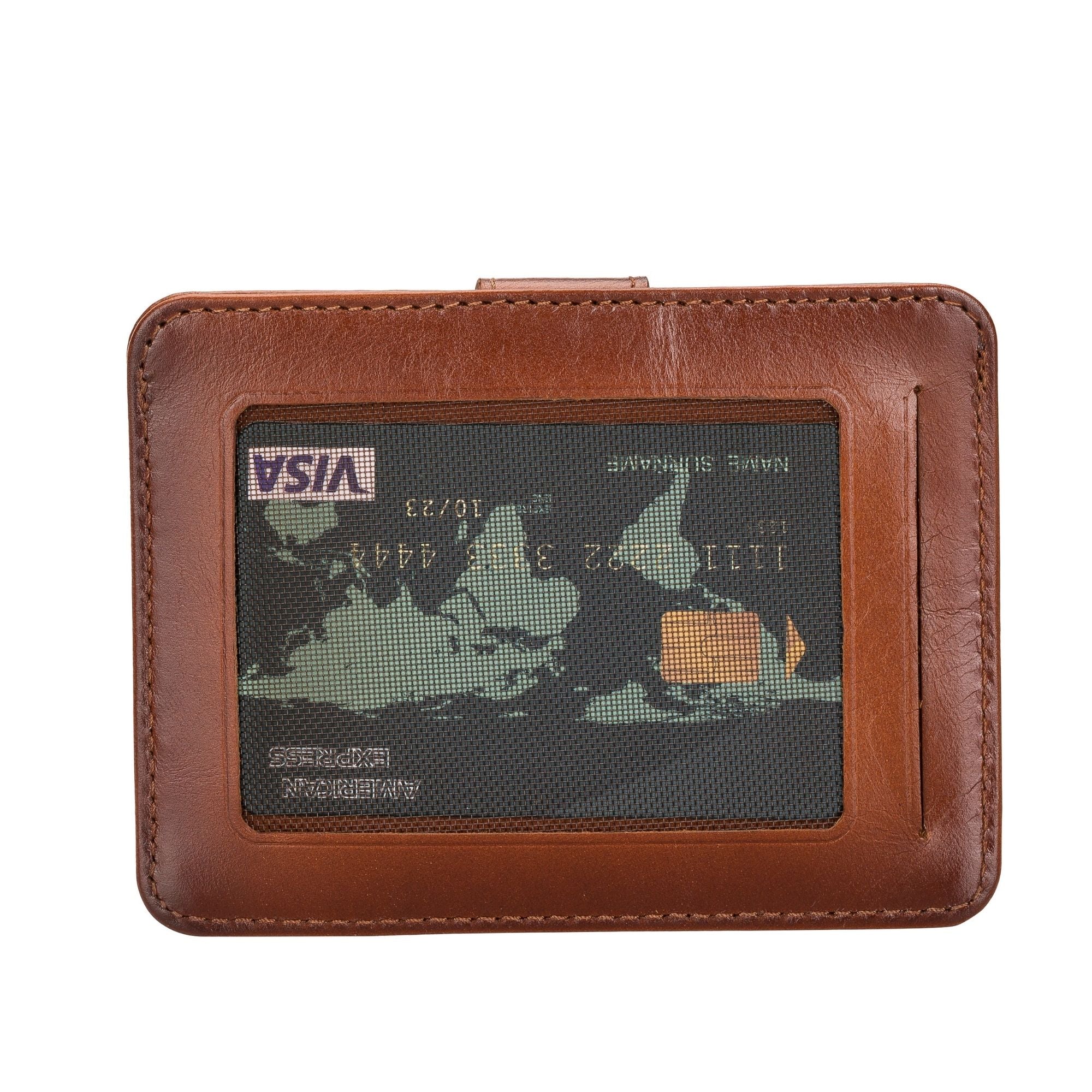 Cortez Handcrafted Leather Slim Wallet showcasing its elegant design and multiple card slots.