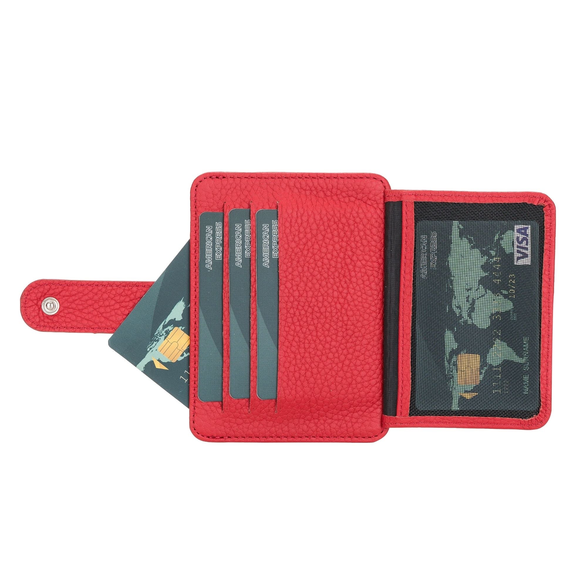 Cortez Handcrafted Leather Slim Wallet showcasing its elegant design and multiple card slots.