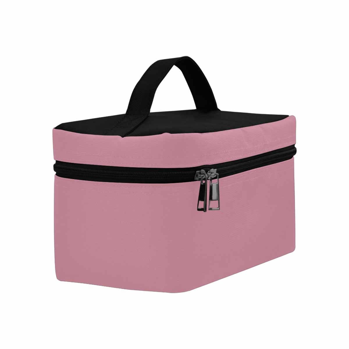 Puce Red Cosmetic Bag with multiple compartments and secure zipper closure, perfect for organizing beauty essentials.