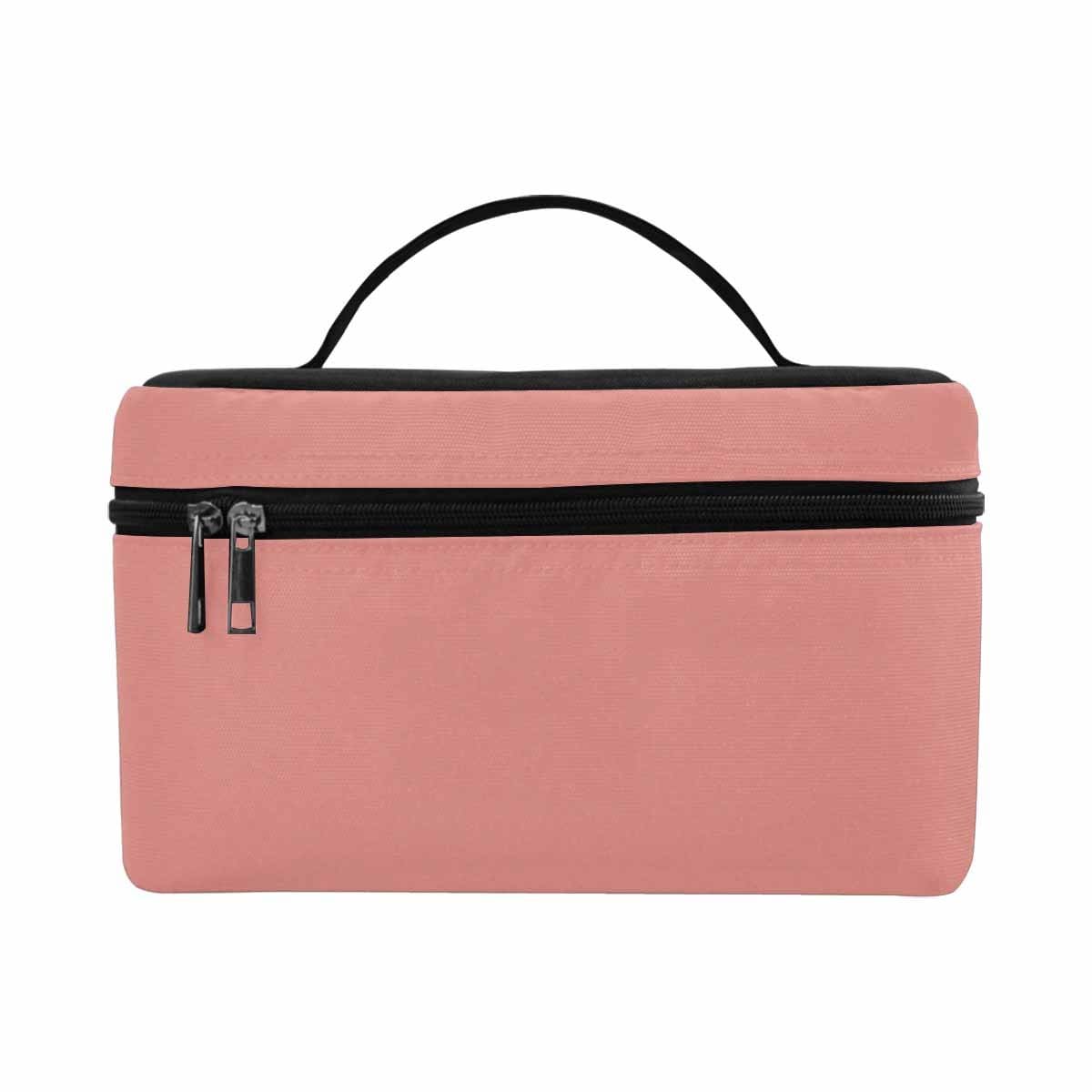 Stylish Tiger Lily Pink Cosmetic Bag with compartments and zipper closure, perfect for organizing beauty essentials.