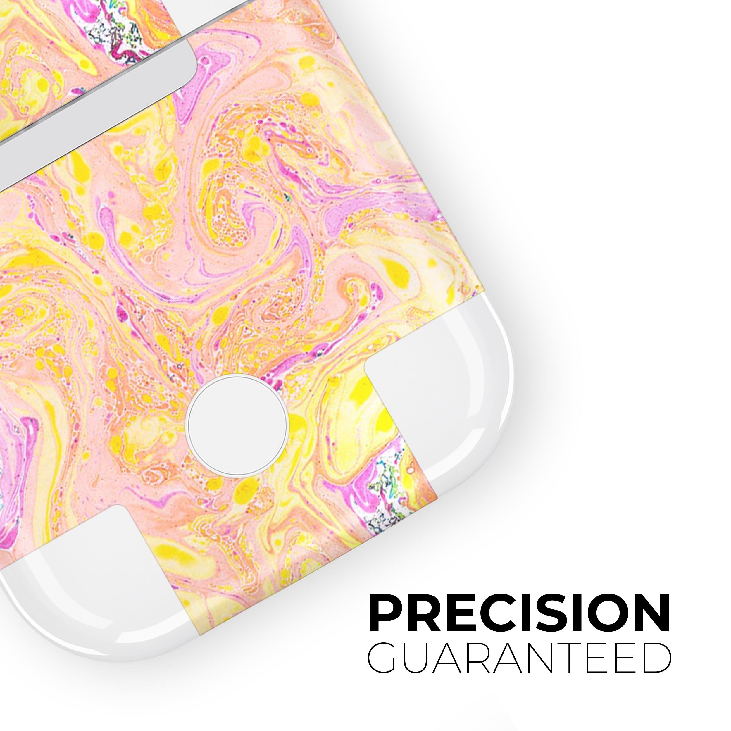 Cotton Candy Oil Mix skin decal wrap kit for Apple AirPods, showcasing vibrant colors and a stylish design.