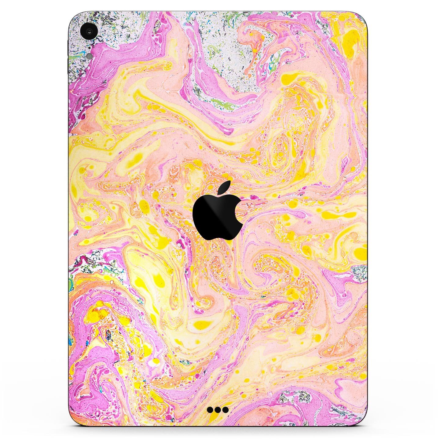 Cotton Candy Oil Mix V3 skin decal for Apple iPad Pro, showcasing vibrant colors and a sleek design.