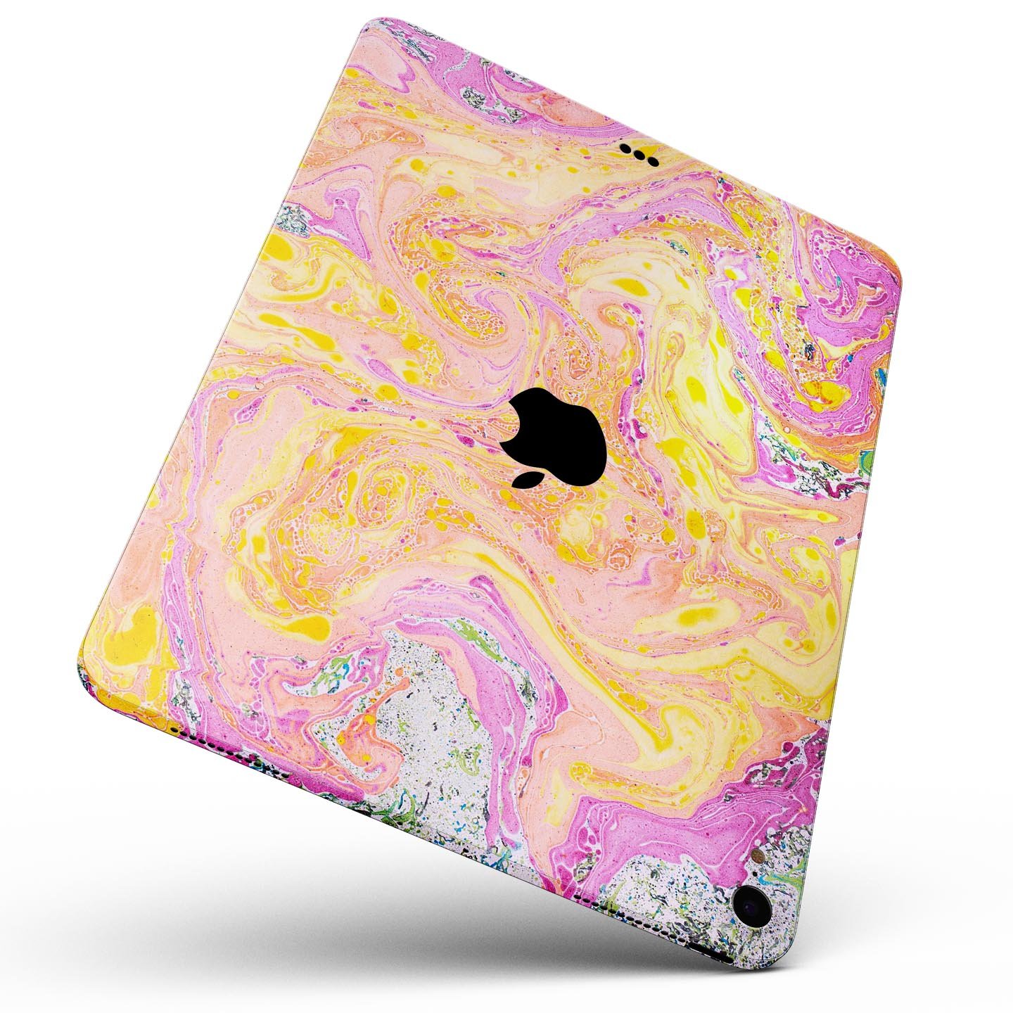 Cotton Candy Oil Mix V3 skin decal for Apple iPad Pro, showcasing vibrant colors and a sleek design.