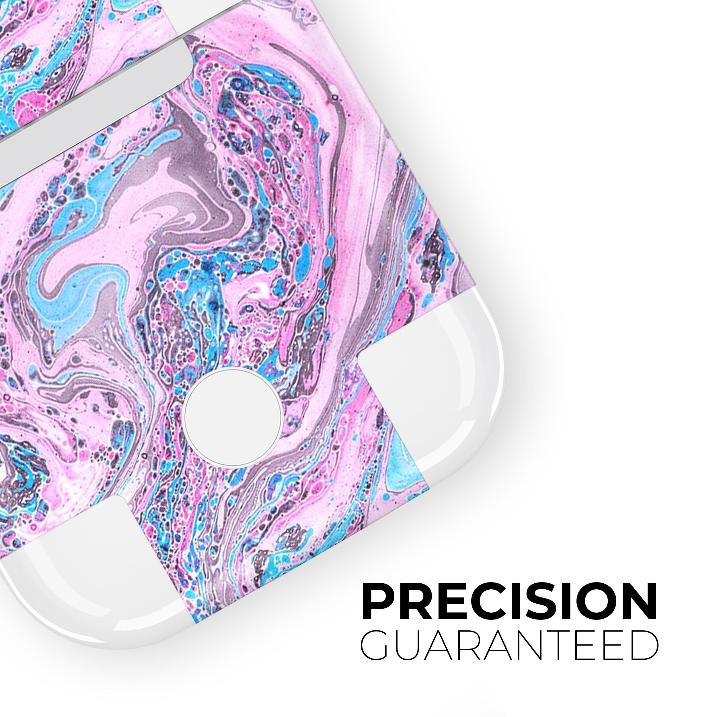 Cotton Candy Oil Mix V3 skin decal wrap kit for Apple AirPods, showcasing vibrant colors and a stylish design.