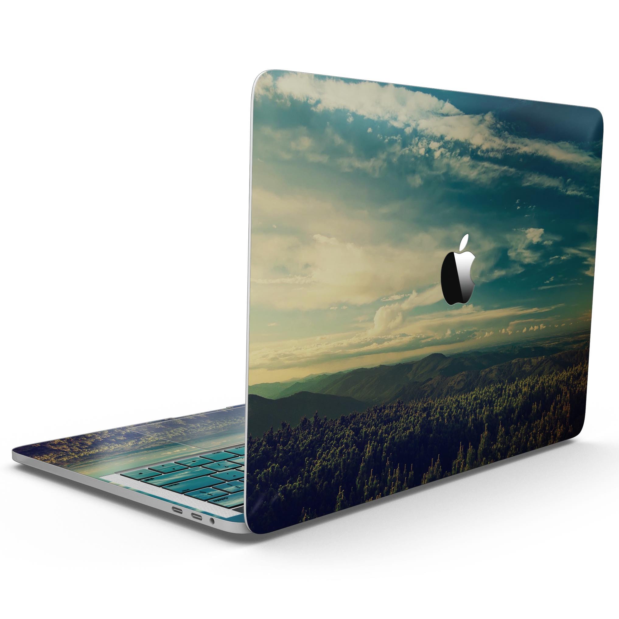 Country Skyline skin kit for MacBook Pro with Touch Bar, showcasing a vibrant design that adds style and protection.