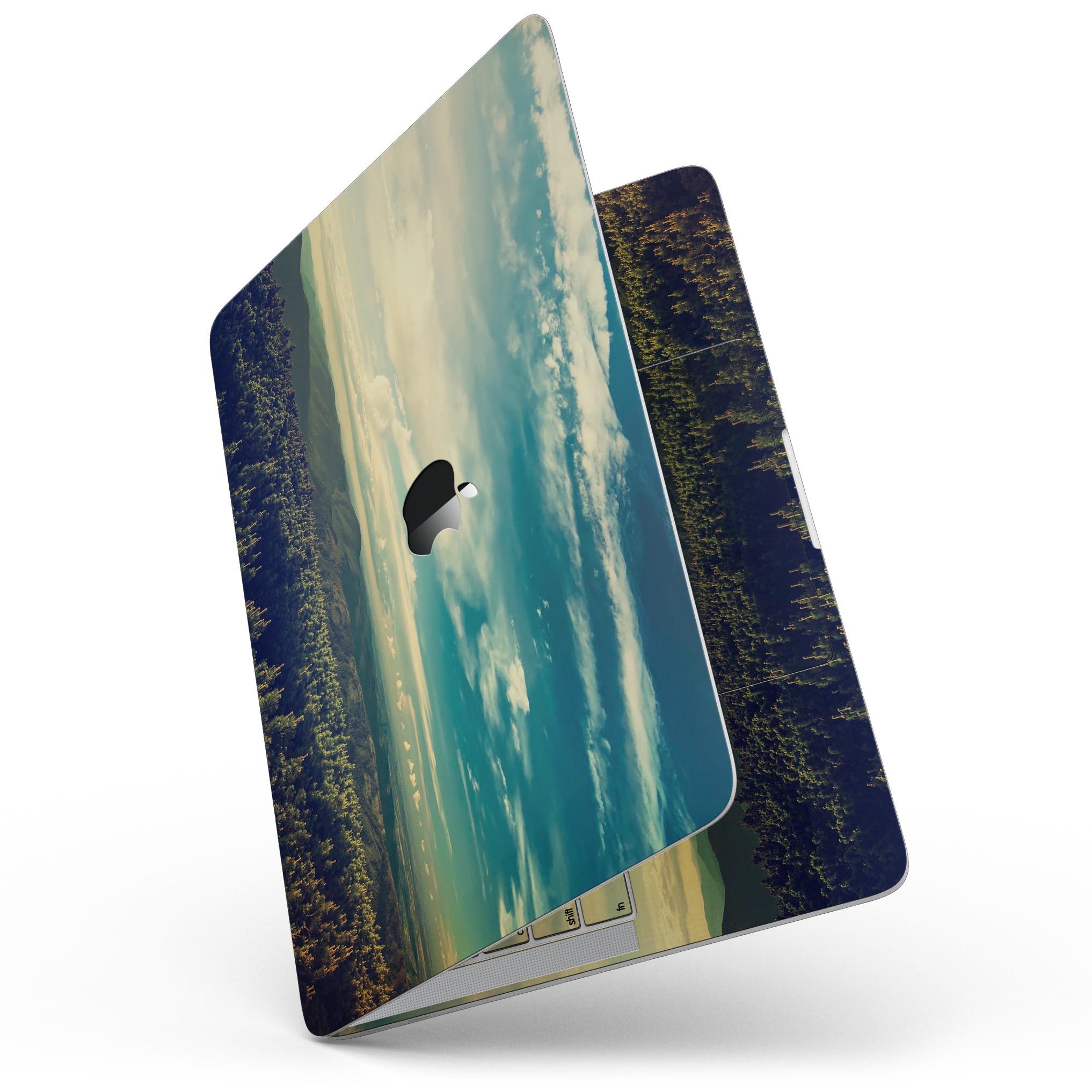 Country Skyline skin kit for MacBook Pro with Touch Bar, showcasing a vibrant design that adds style and protection.