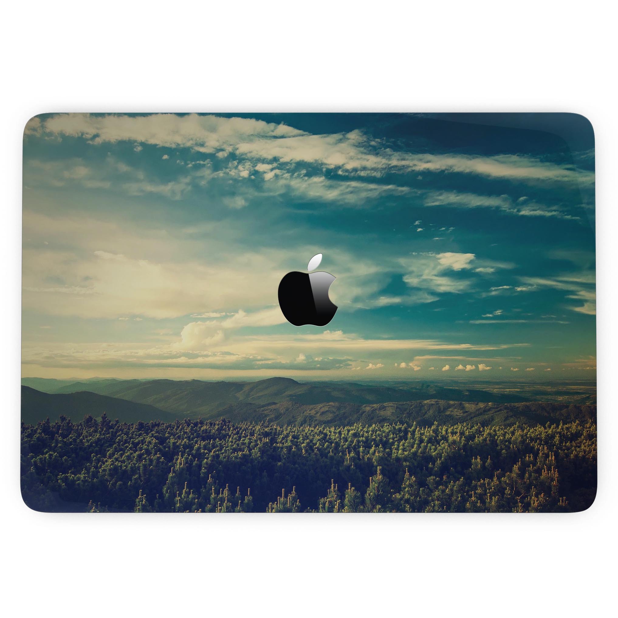 Country Skyline skin kit for MacBook Pro with Touch Bar, showcasing a vibrant design that adds style and protection.