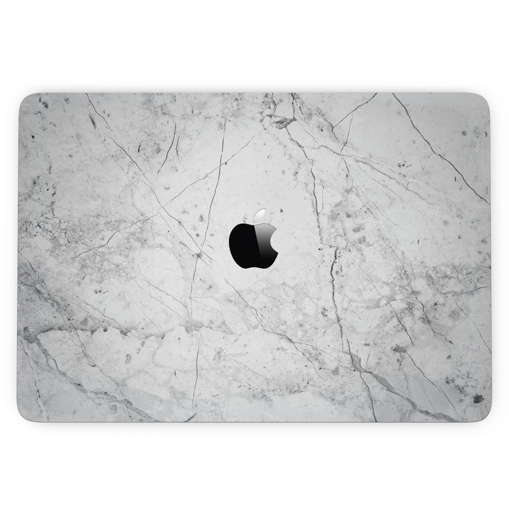Cracked marble skin kit for 13" MacBook Pro without Touch Bar, showcasing a stylish design that protects the device.